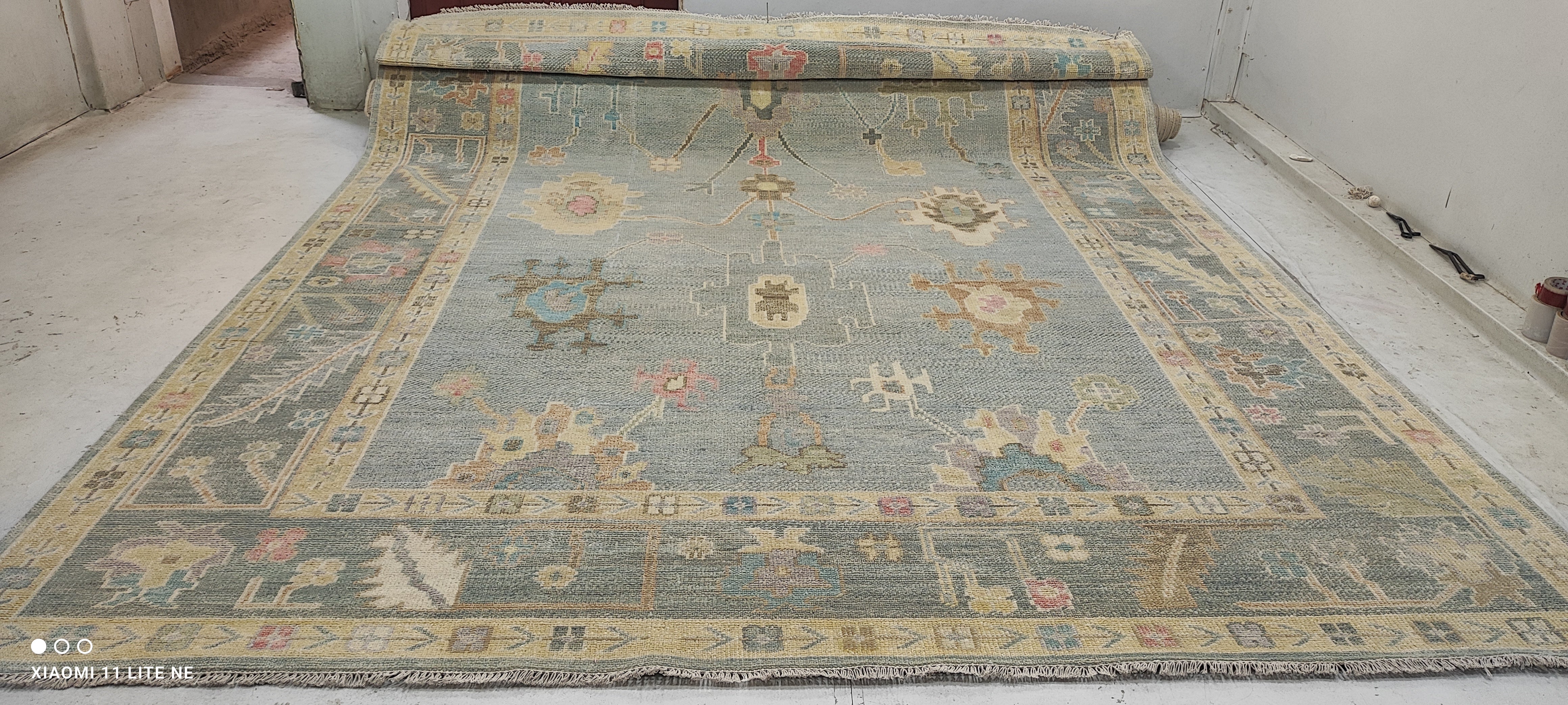 Lacey 10x14 Multi Color Hand-Knotted Oushak Rug