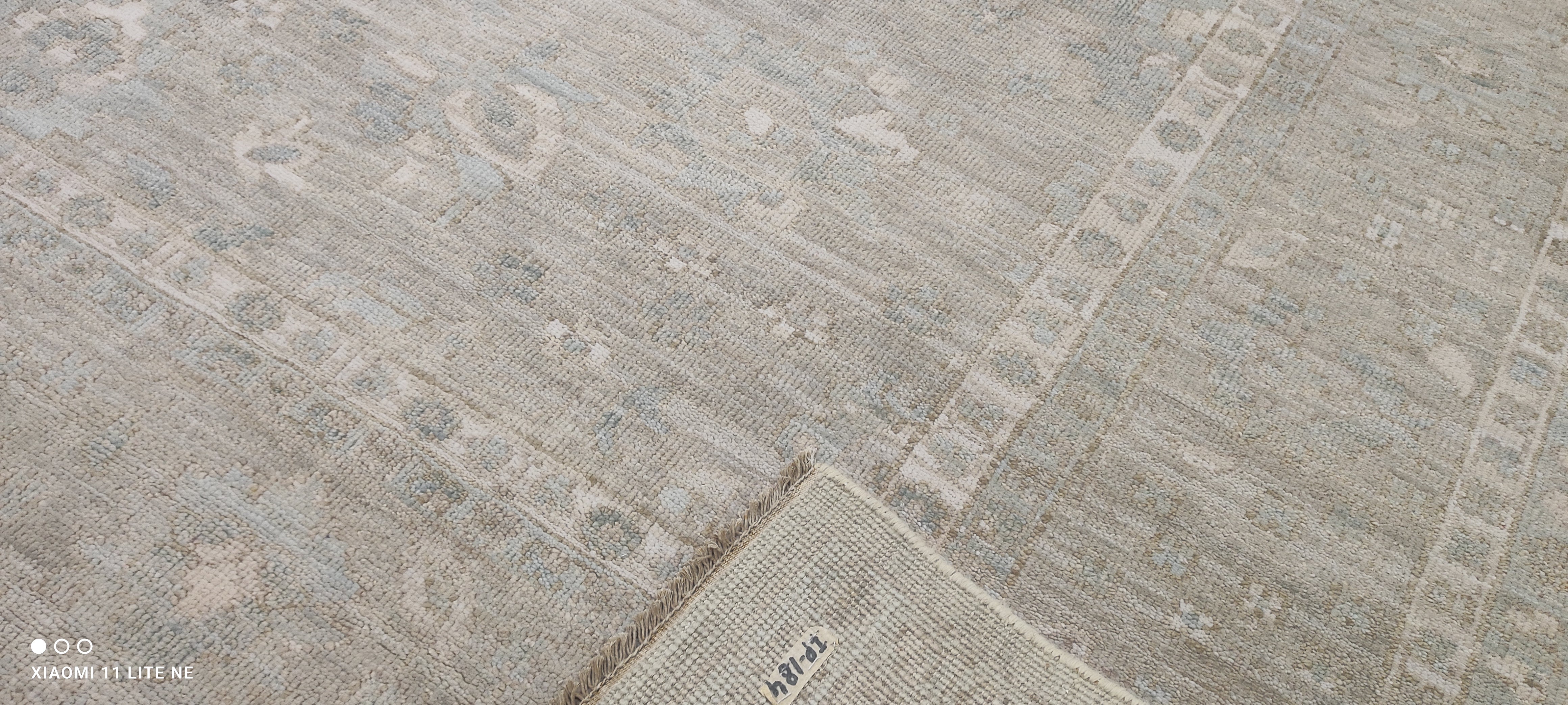 Elizabeth Gable 10x14 Grey Hand-Knotted Oushak Rug