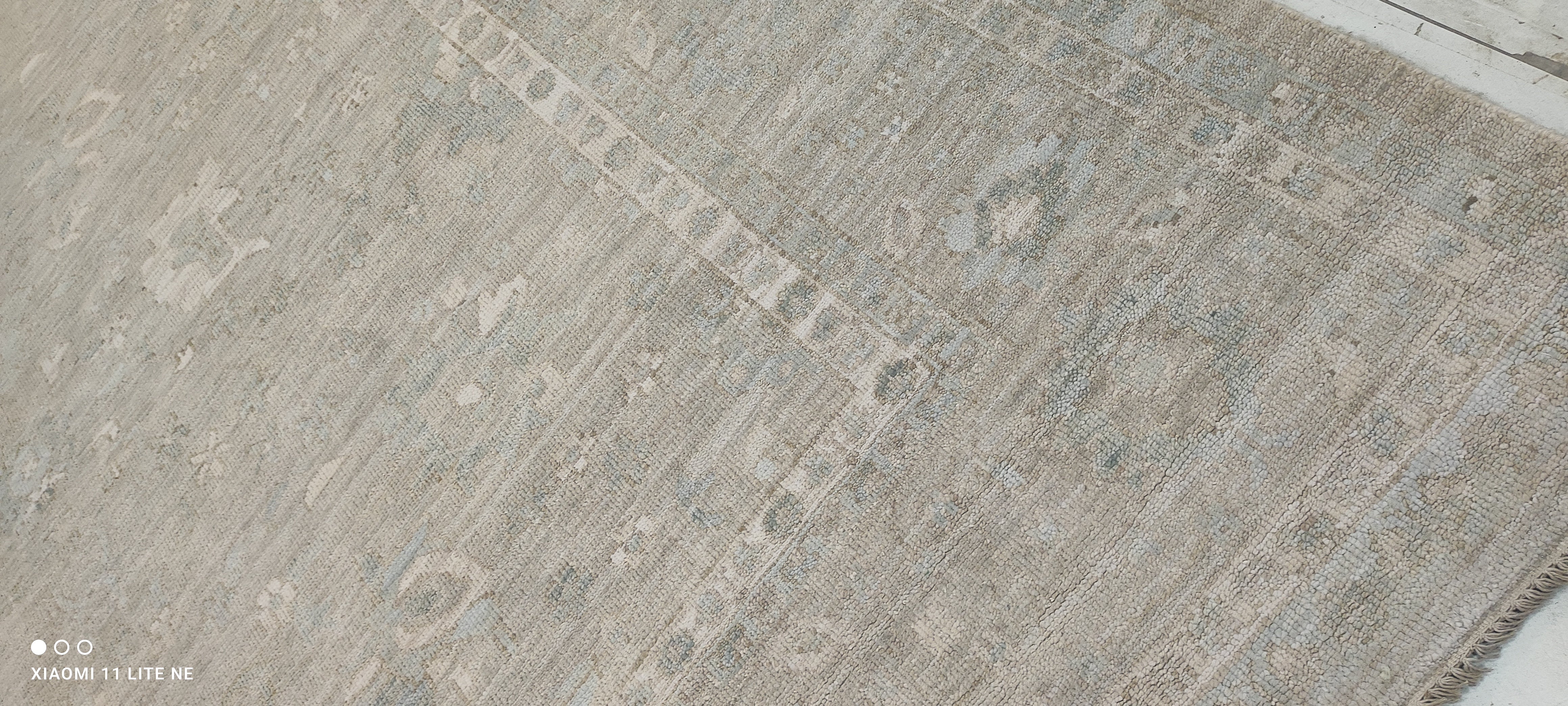 Elizabeth Gable 10x14 Grey Hand-Knotted Oushak Rug