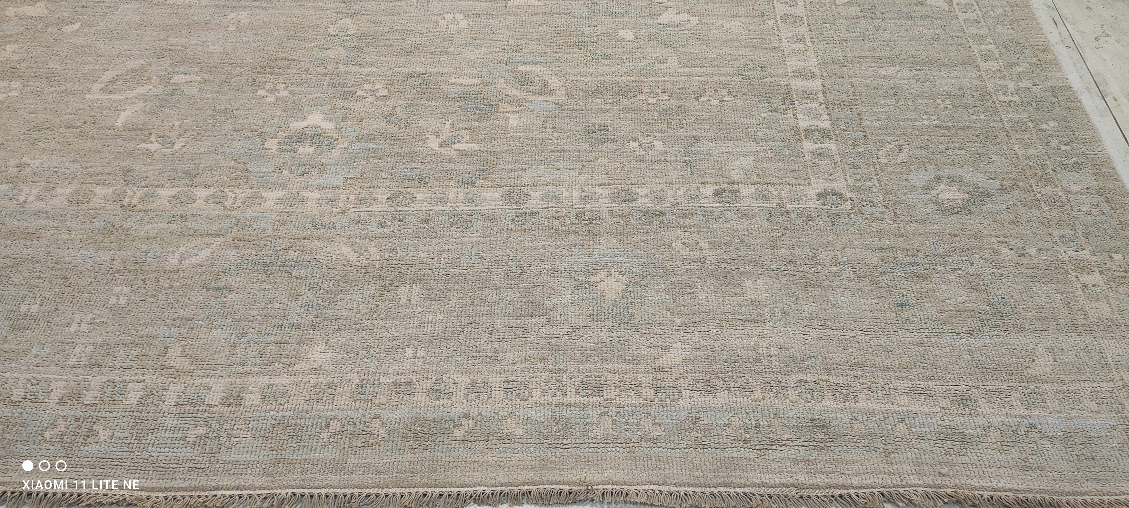 Elizabeth Gable 10x14 Grey Hand-Knotted Oushak Rug