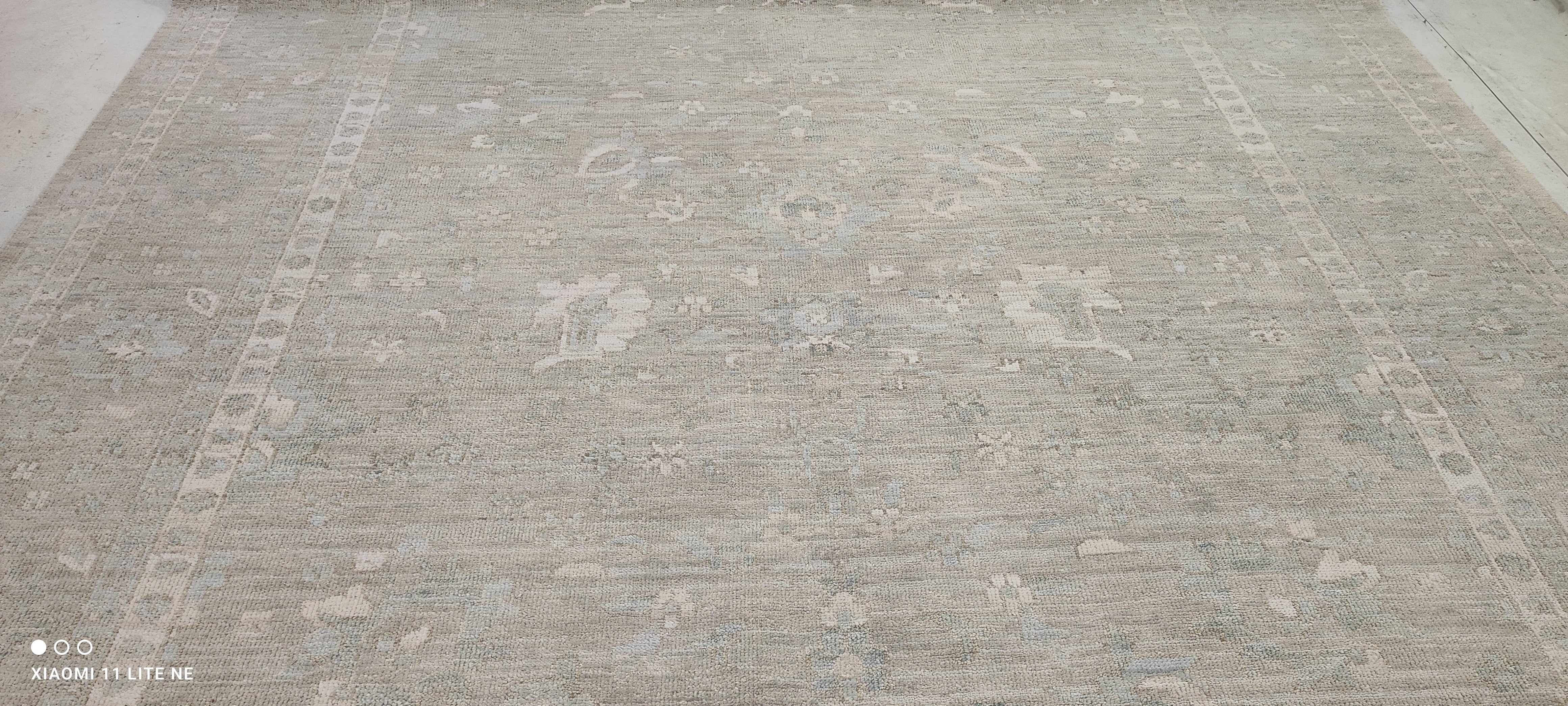 Elizabeth Gable 10x14 Grey Hand-Knotted Oushak Rug