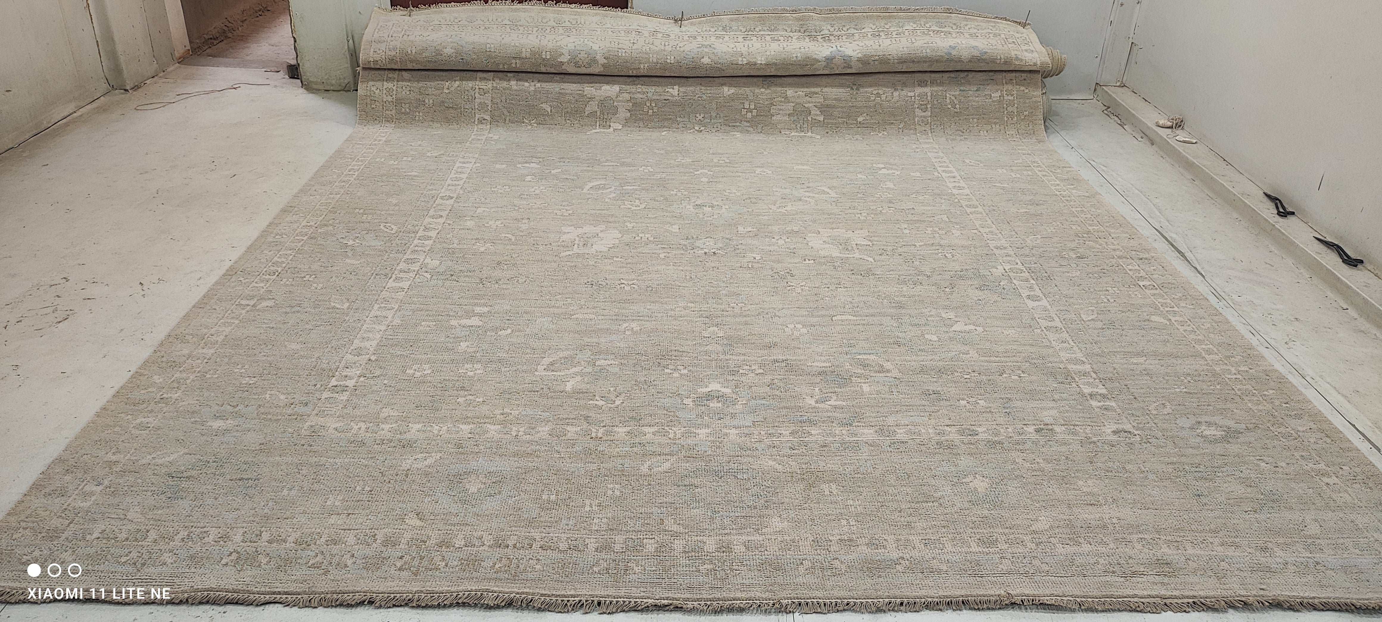 Elizabeth Gable 10x14 Grey Hand-Knotted Oushak Rug