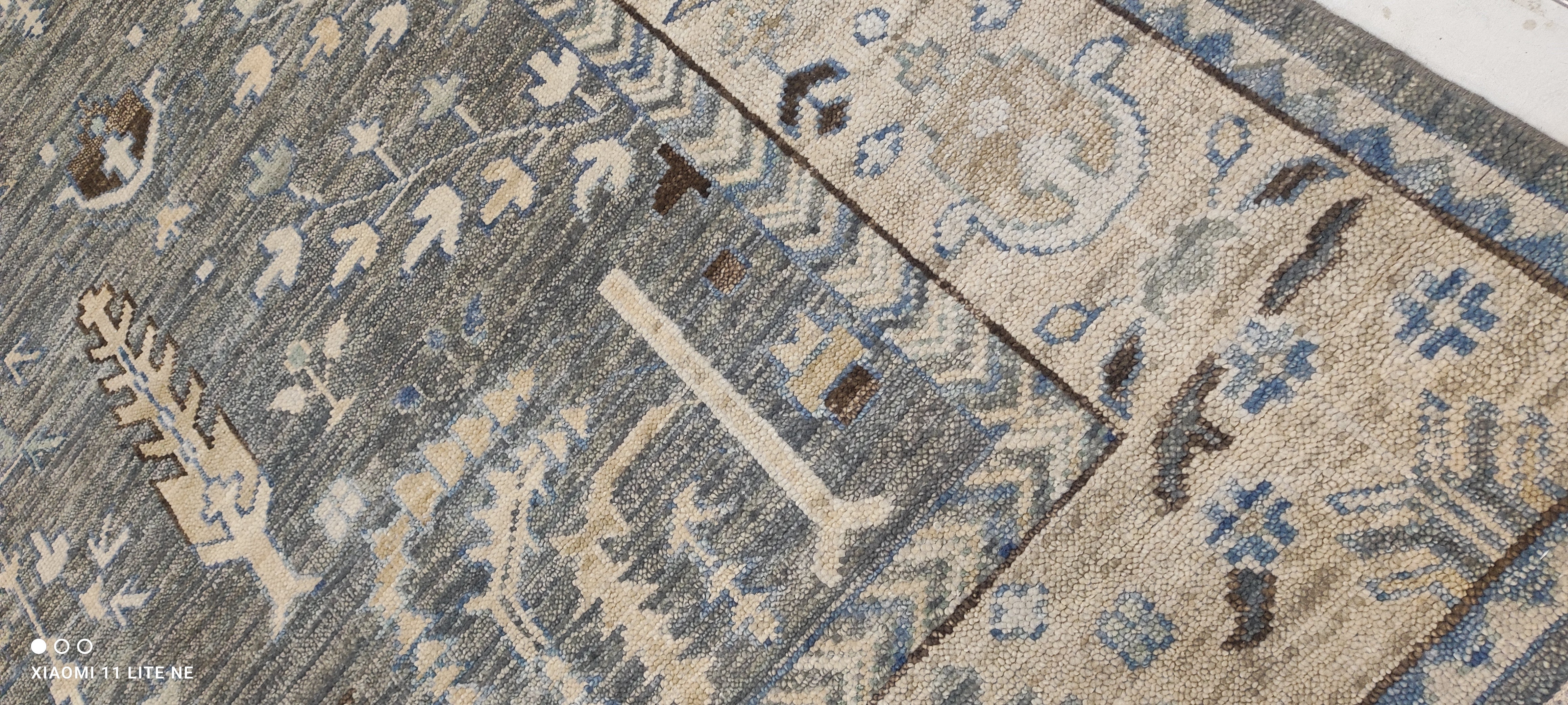 Marcia Gay Harden 10x14 Grey Hand-Knotted Oushak Rug
