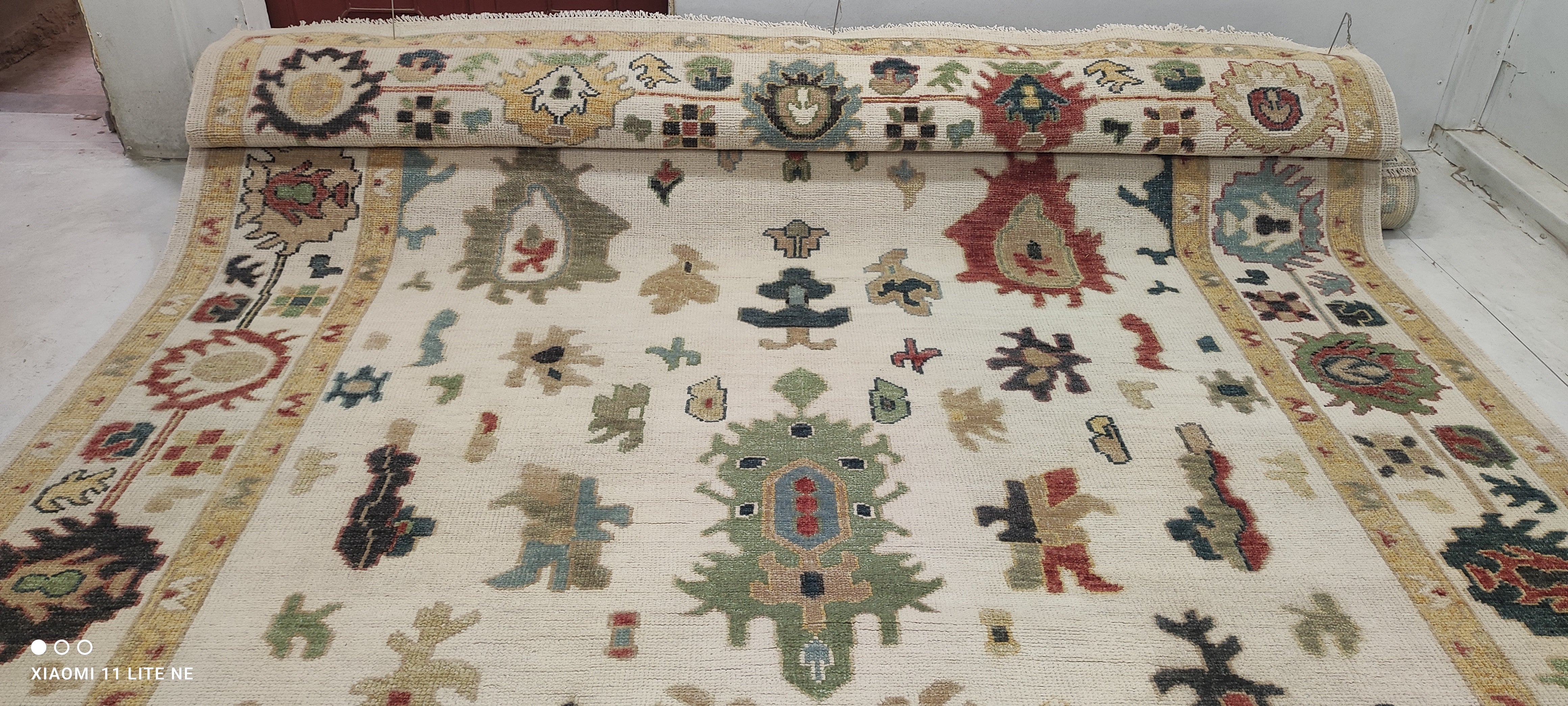 Susie 10x14 Multi Color Hand-Knotted Oushak Rug