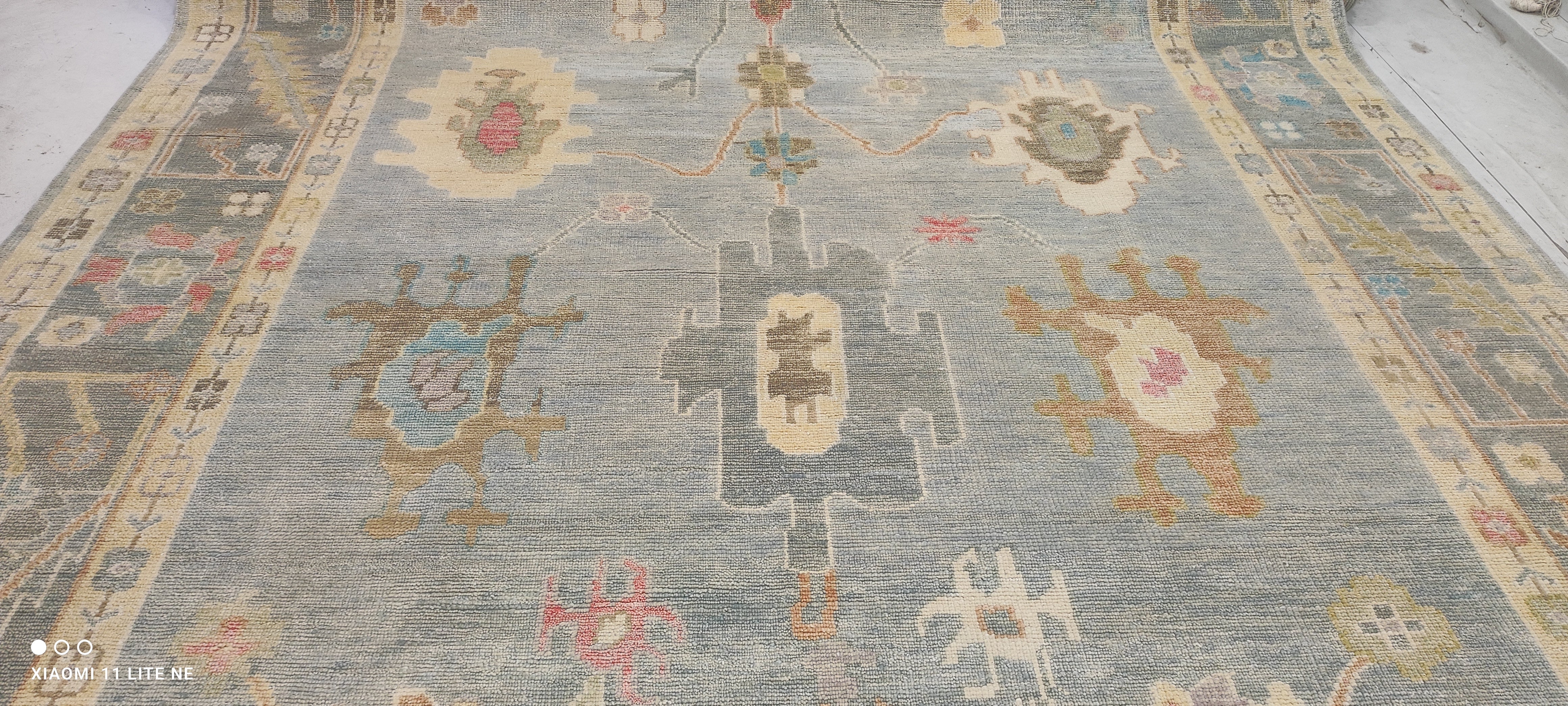 Thaddea Graham 10x14 Multi Color Hand-Knotted Oushak Rug