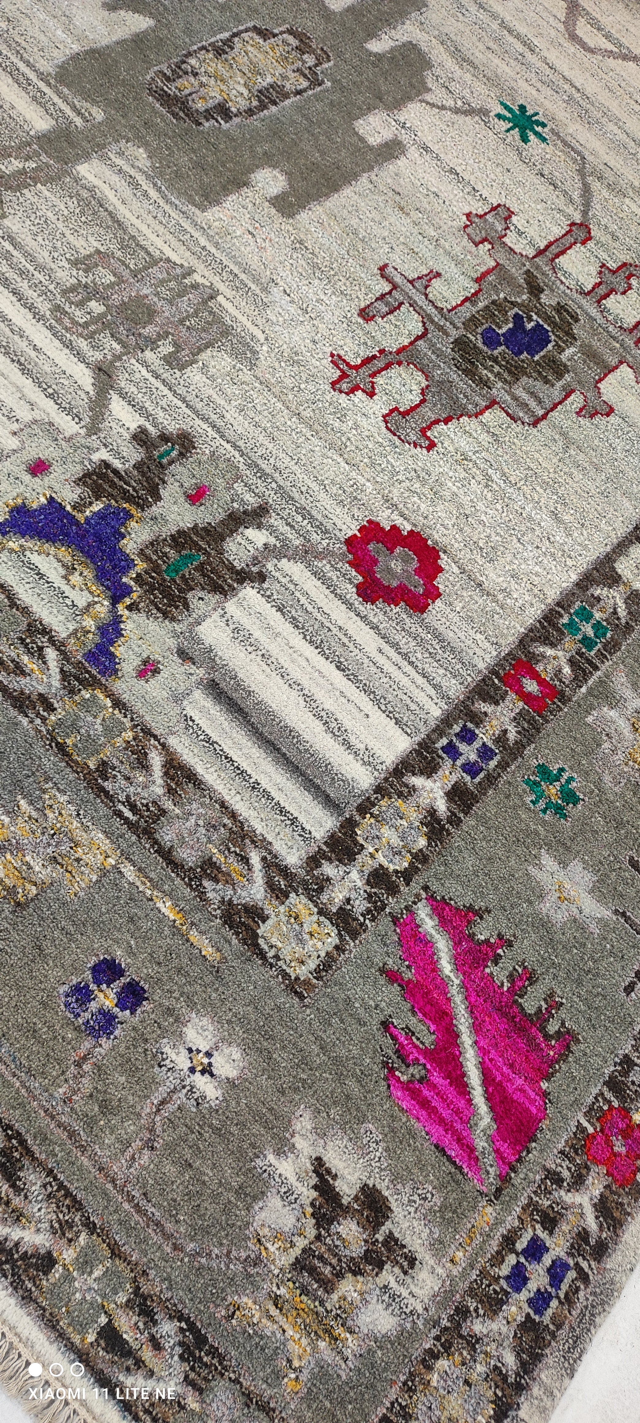 Shyanne Millet 10x14 Grey Hand-Knotted Oushak Rug