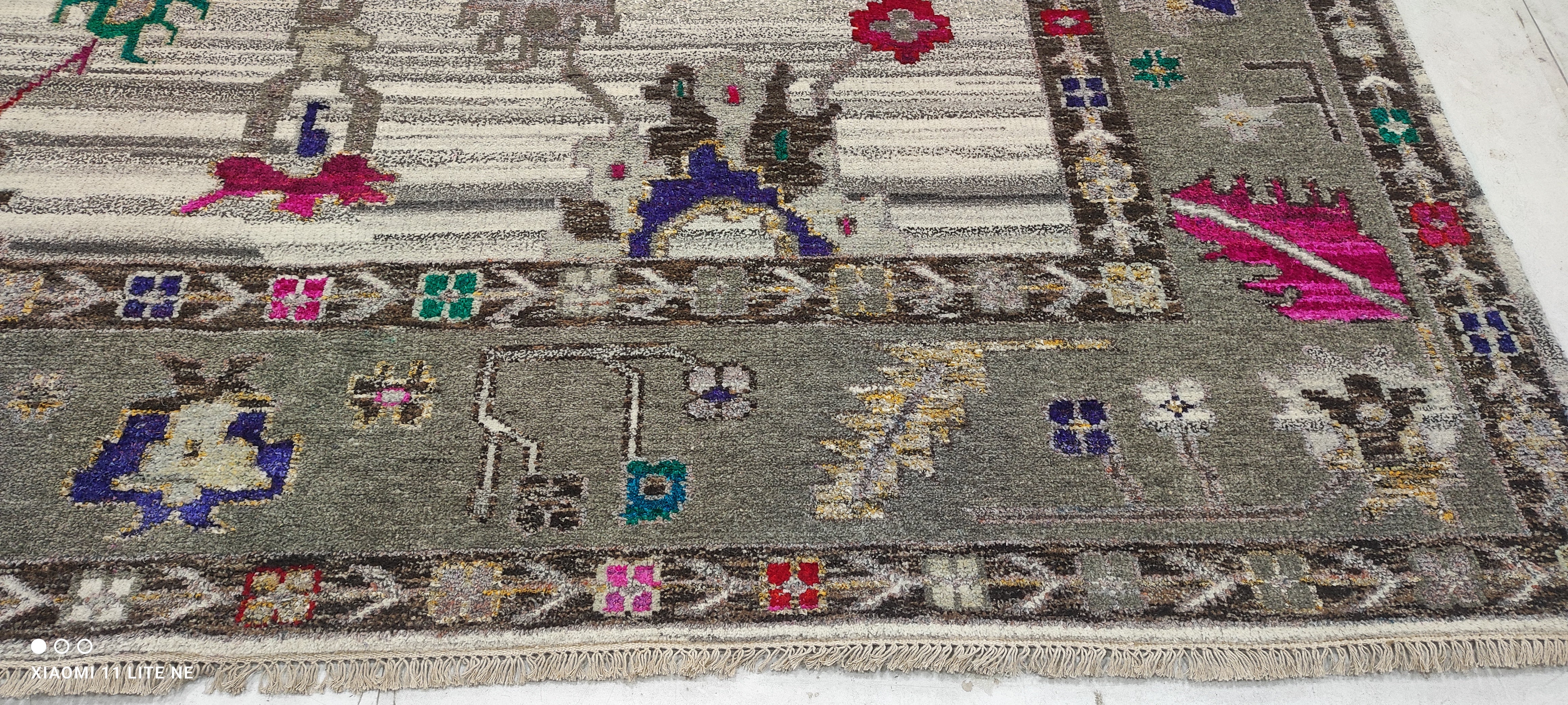 Shyanne Millet 10x14 Grey Hand-Knotted Oushak Rug
