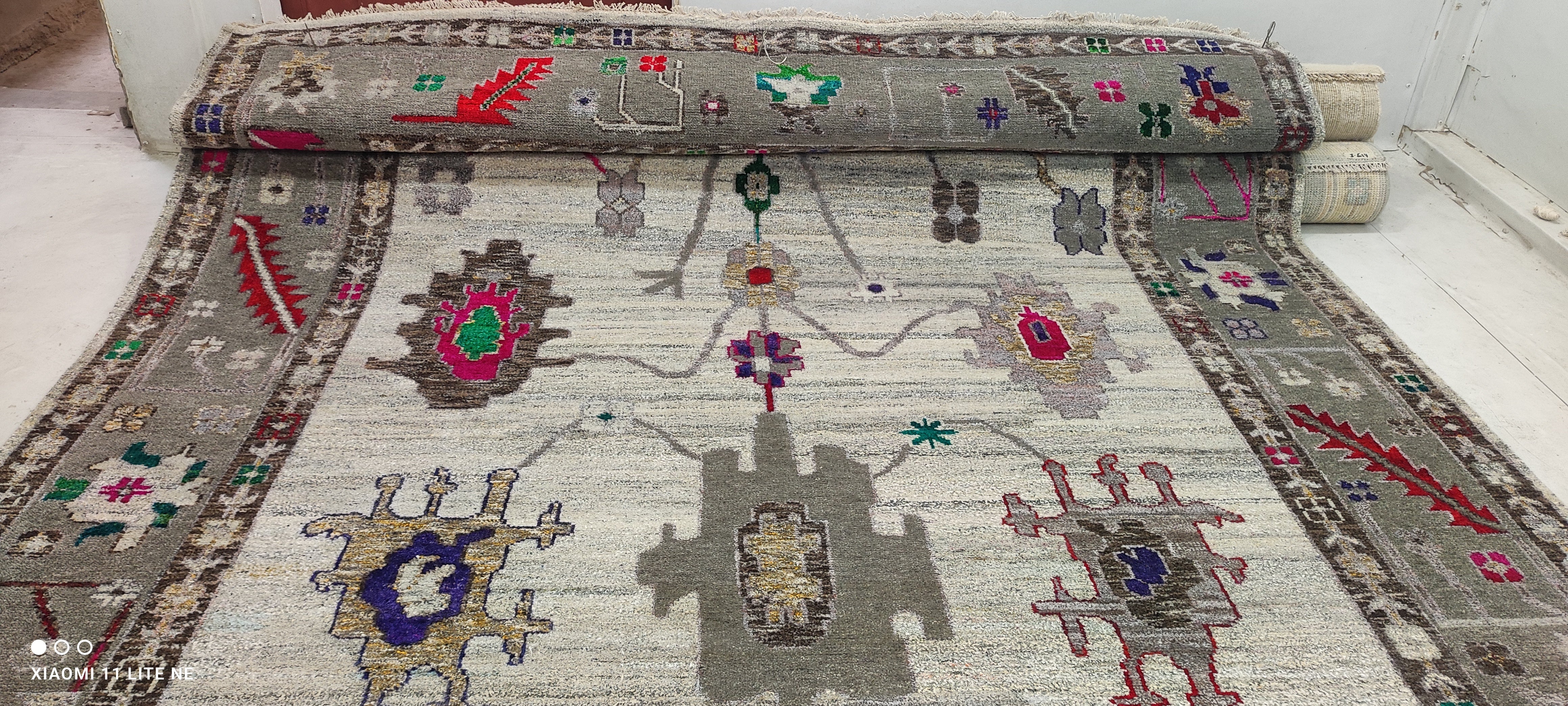 Shyanne Millet 10x14 Grey Hand-Knotted Oushak Rug