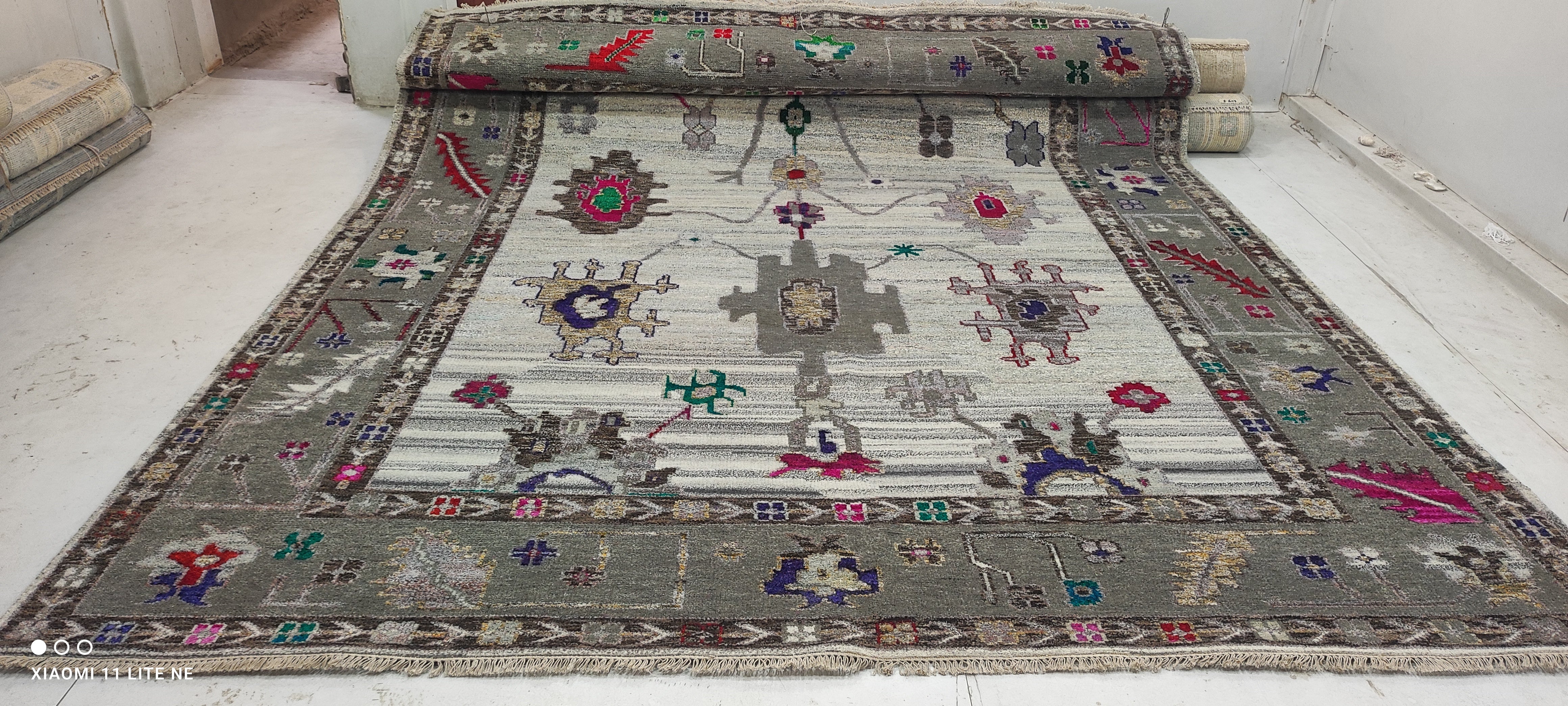 Shyanne Millet 10x14 Grey Hand-Knotted Oushak Rug
