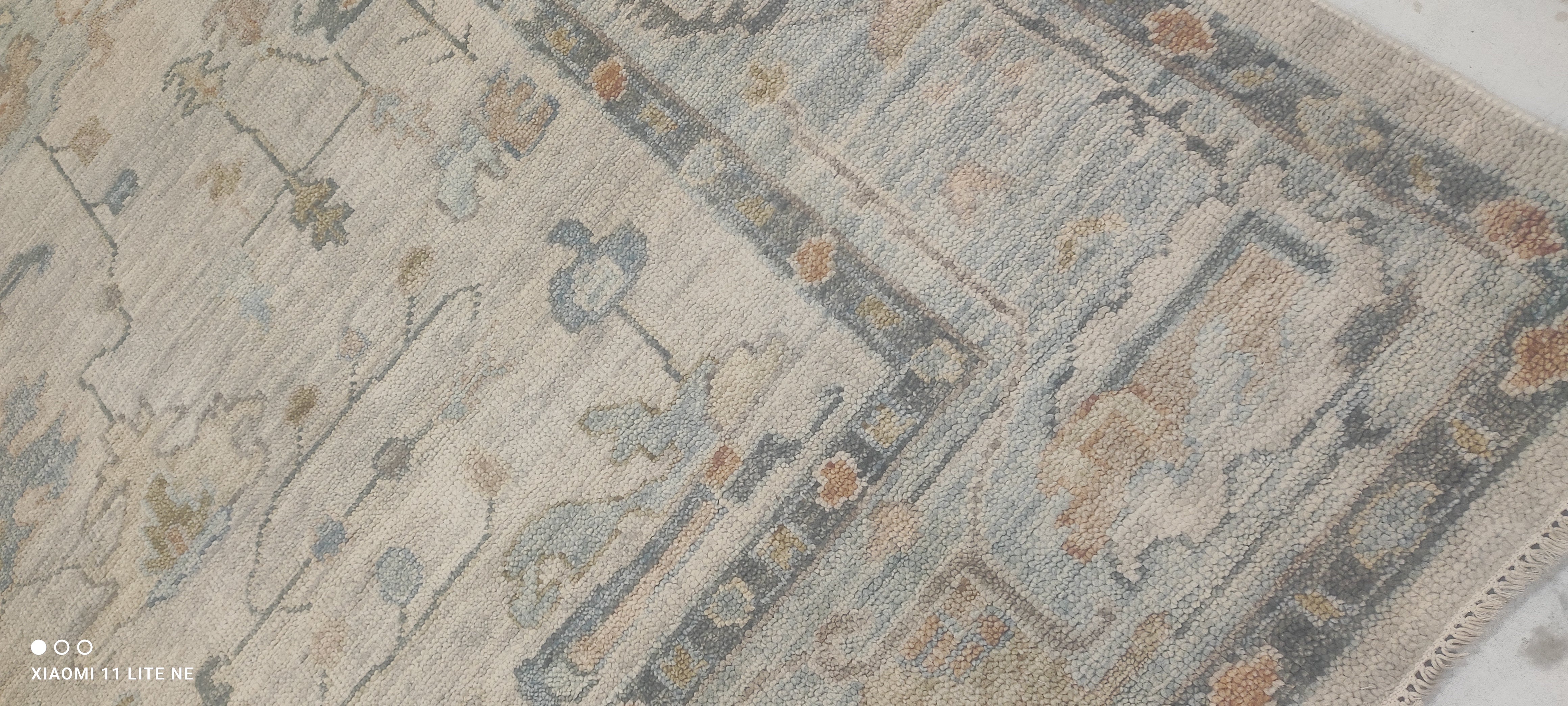 Margo Millet 9.9x14 Grey Hand-Knotted Oushak Rug