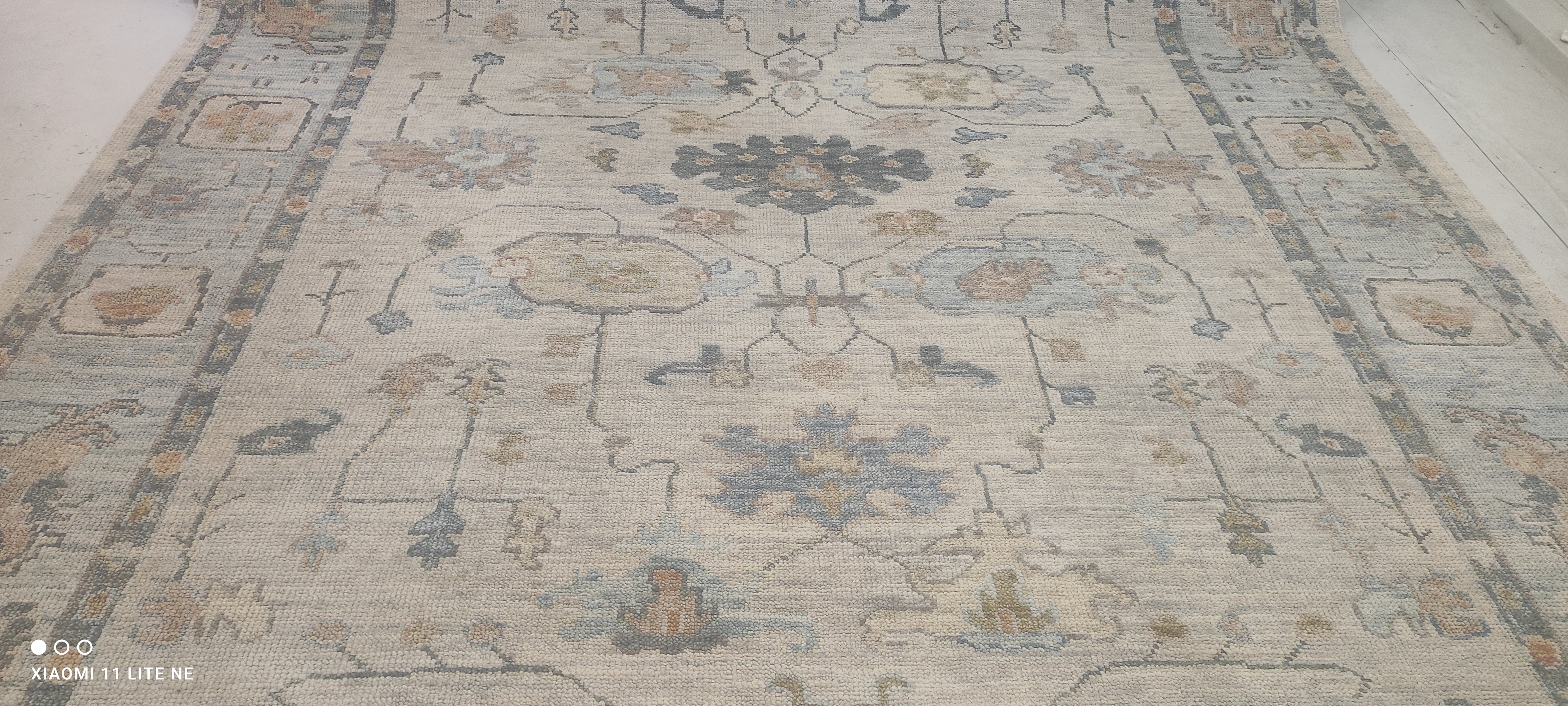 Margo Millet 9.9x14 Grey Hand-Knotted Oushak Rug