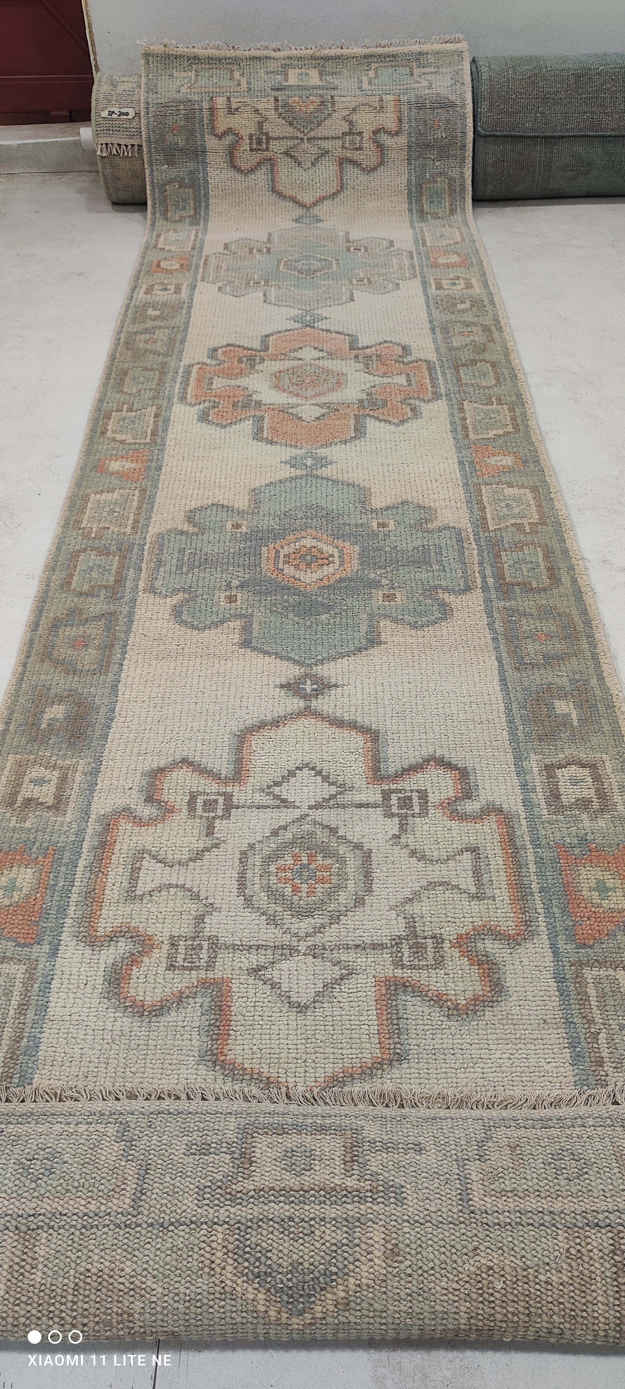 Sophie Lennon 2.6x9.9 Cream Hand-Knotted Oushak Runner
