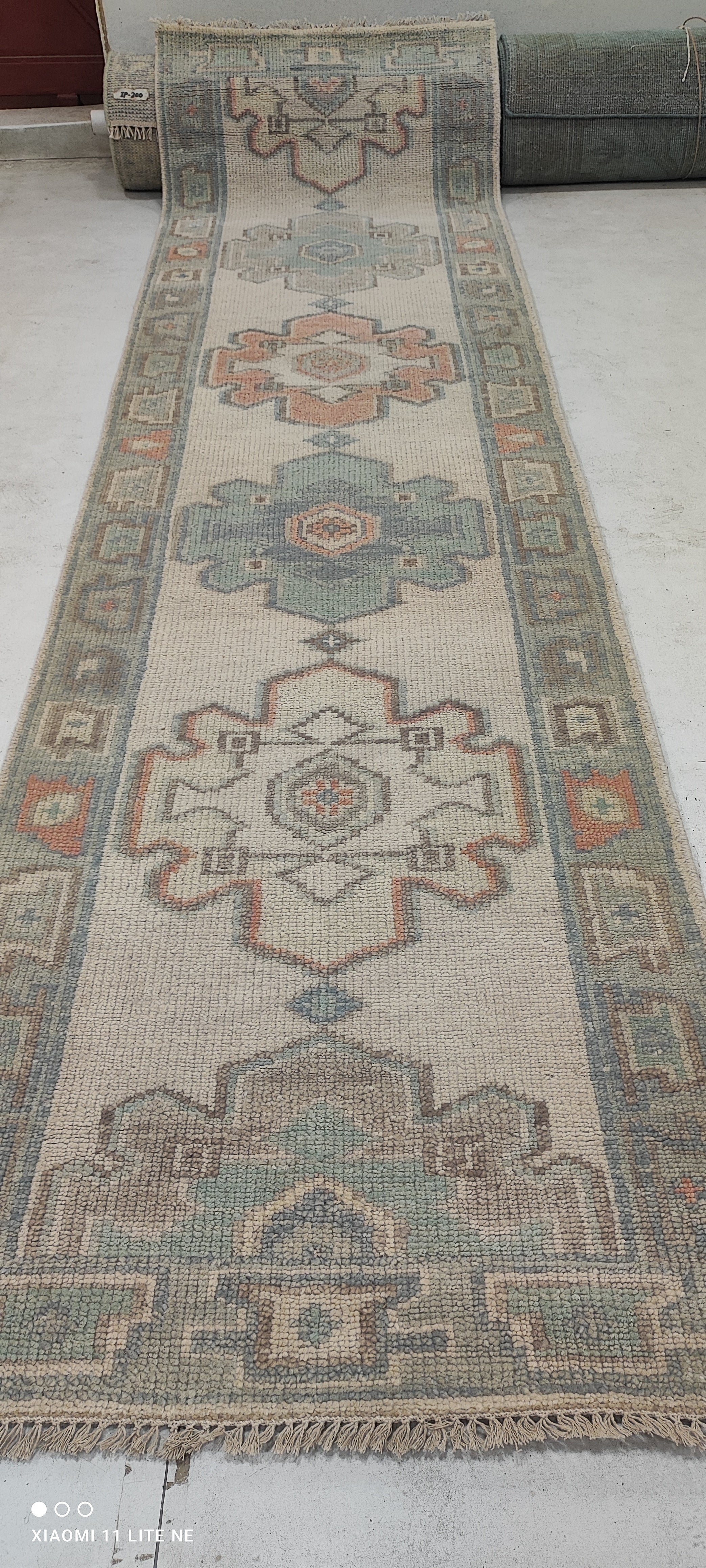 Sophie Lennon 2.6x9.9 Cream Hand-Knotted Oushak Runner