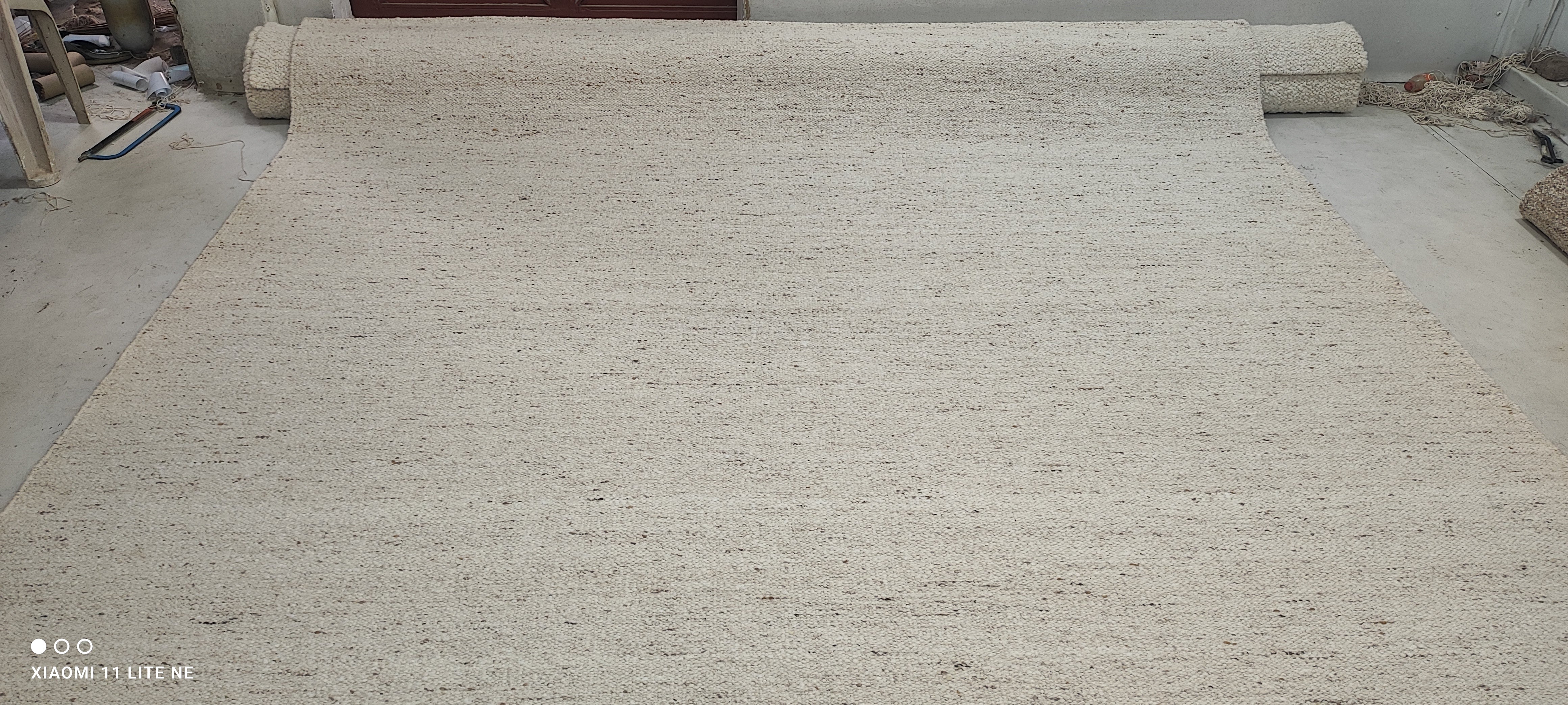 Austin Abrams Cream Handwoven Modern Durrie Rug (Multiple Sizes)