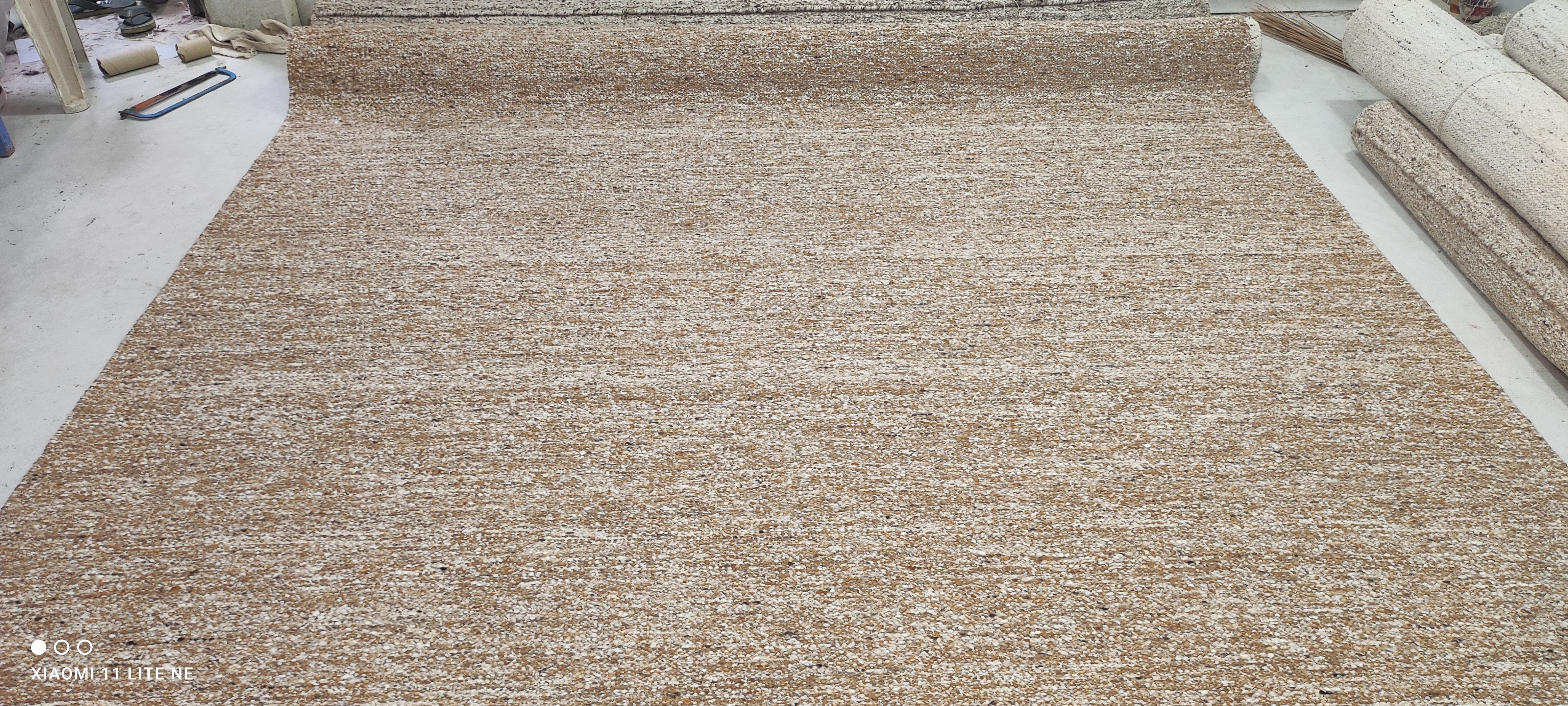 Ali Muhammad Light Brown Handwoven Modern Durrie Rug (Multiple Sizes)