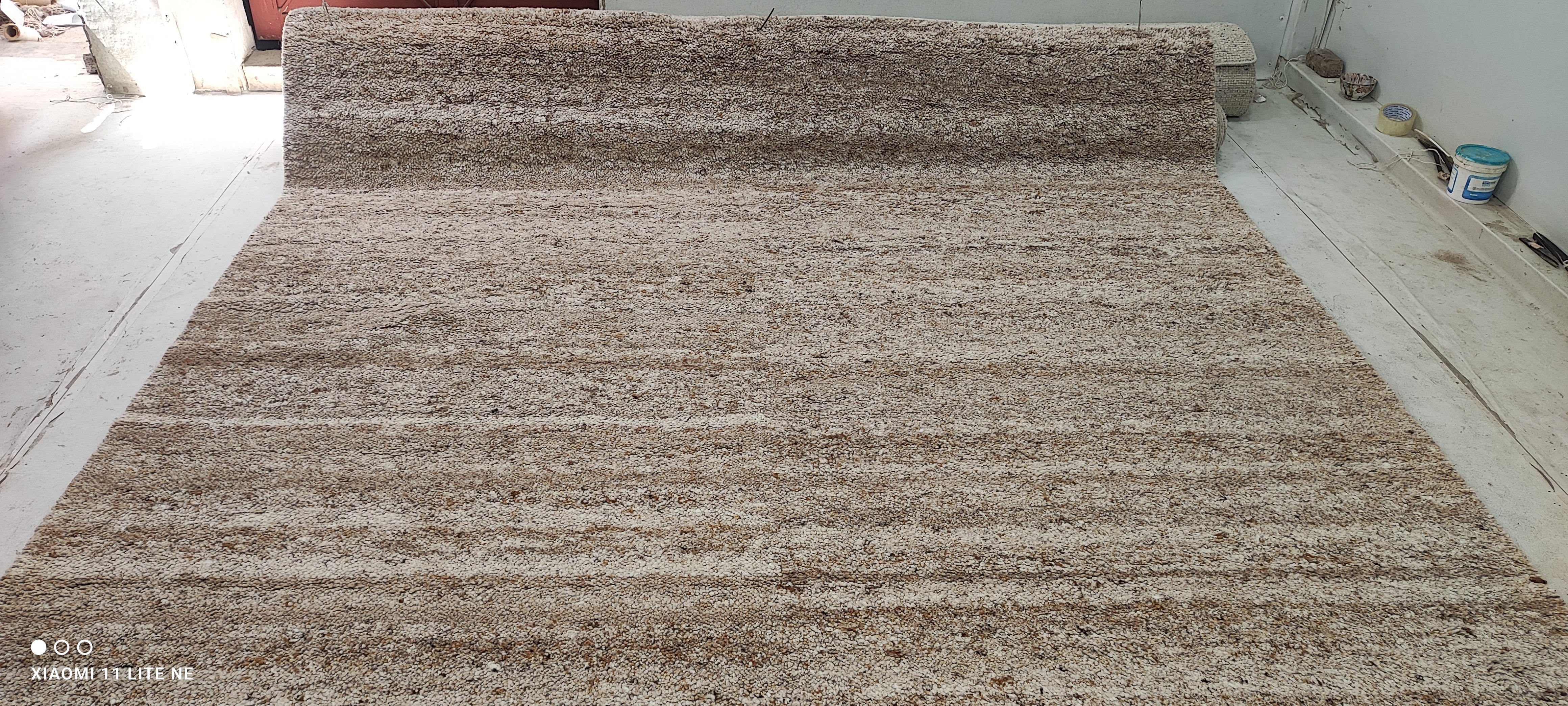 Ashtray Brown Handwoven Modern Durrie Rug (Multiple Sizes)