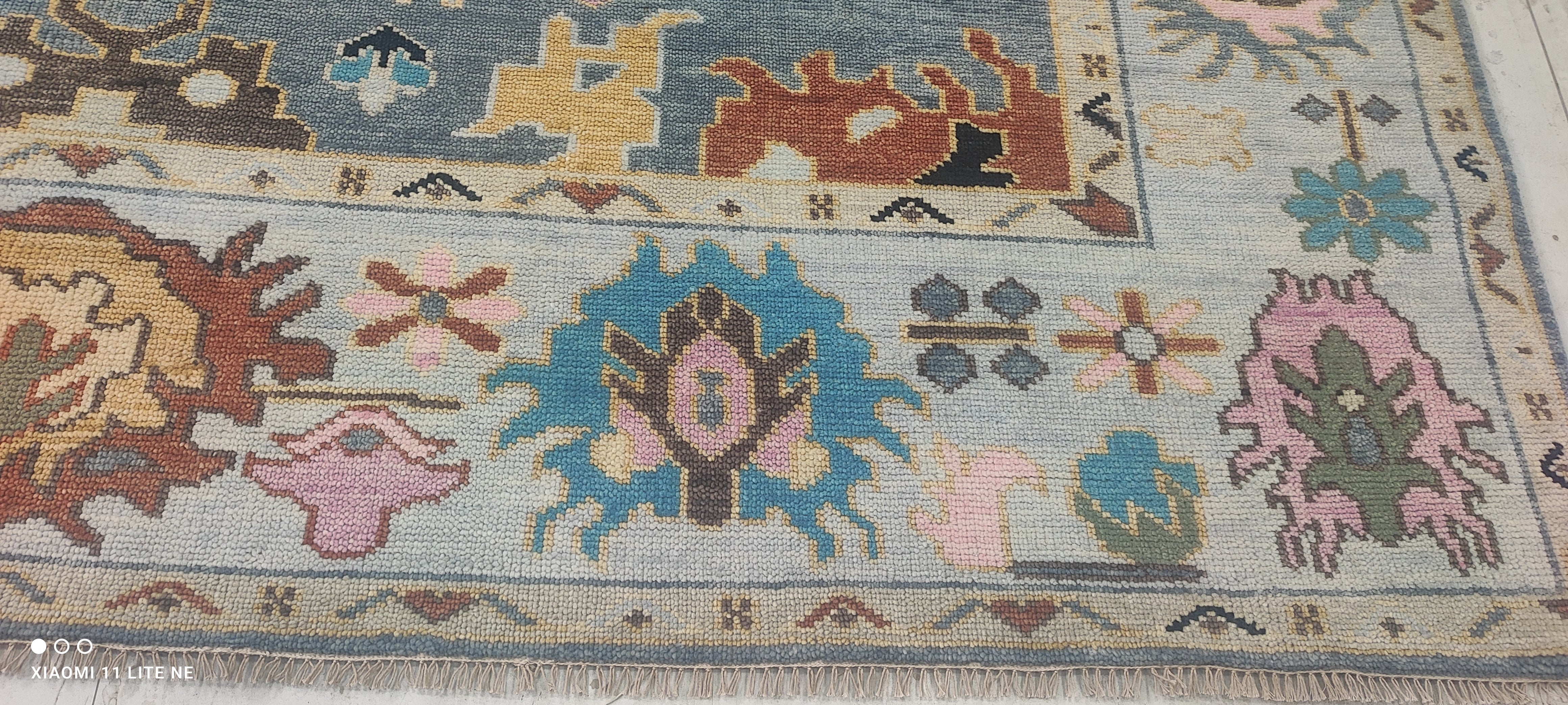 Laurie 10x14 Colorful Hand-Knotted Oushak