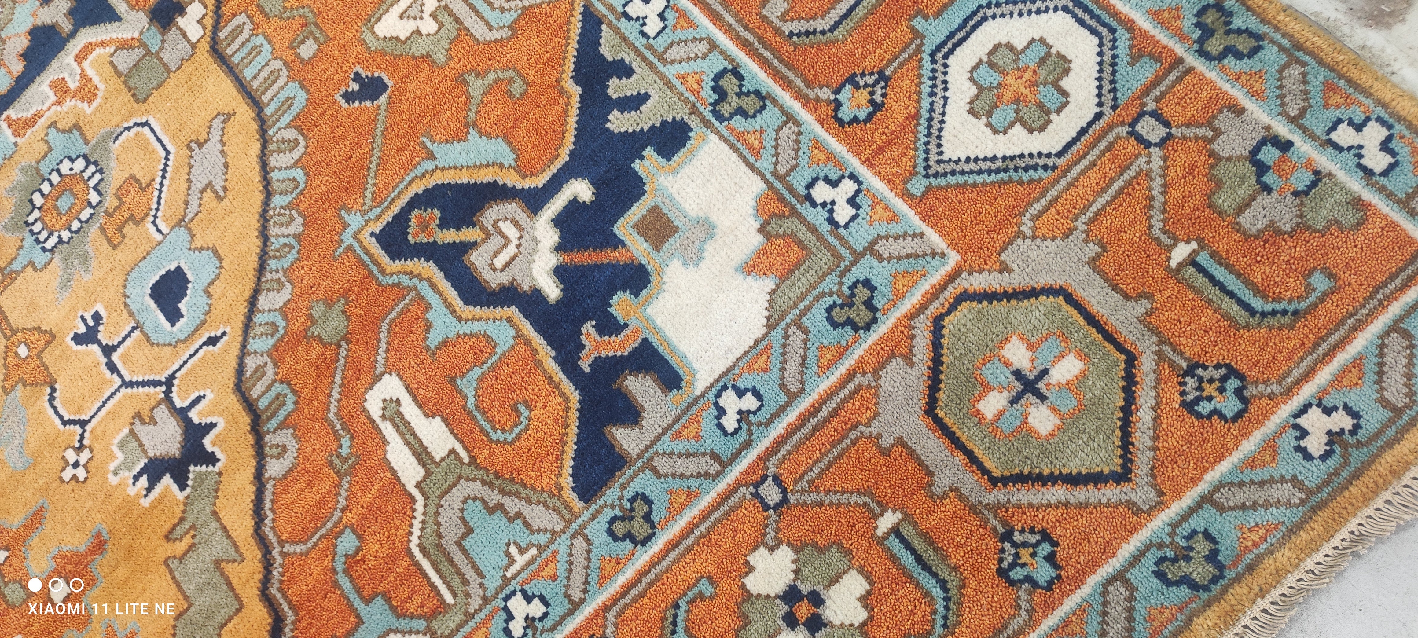 Gia Bennett 10x14 Rust Hand-Knotted Oushak