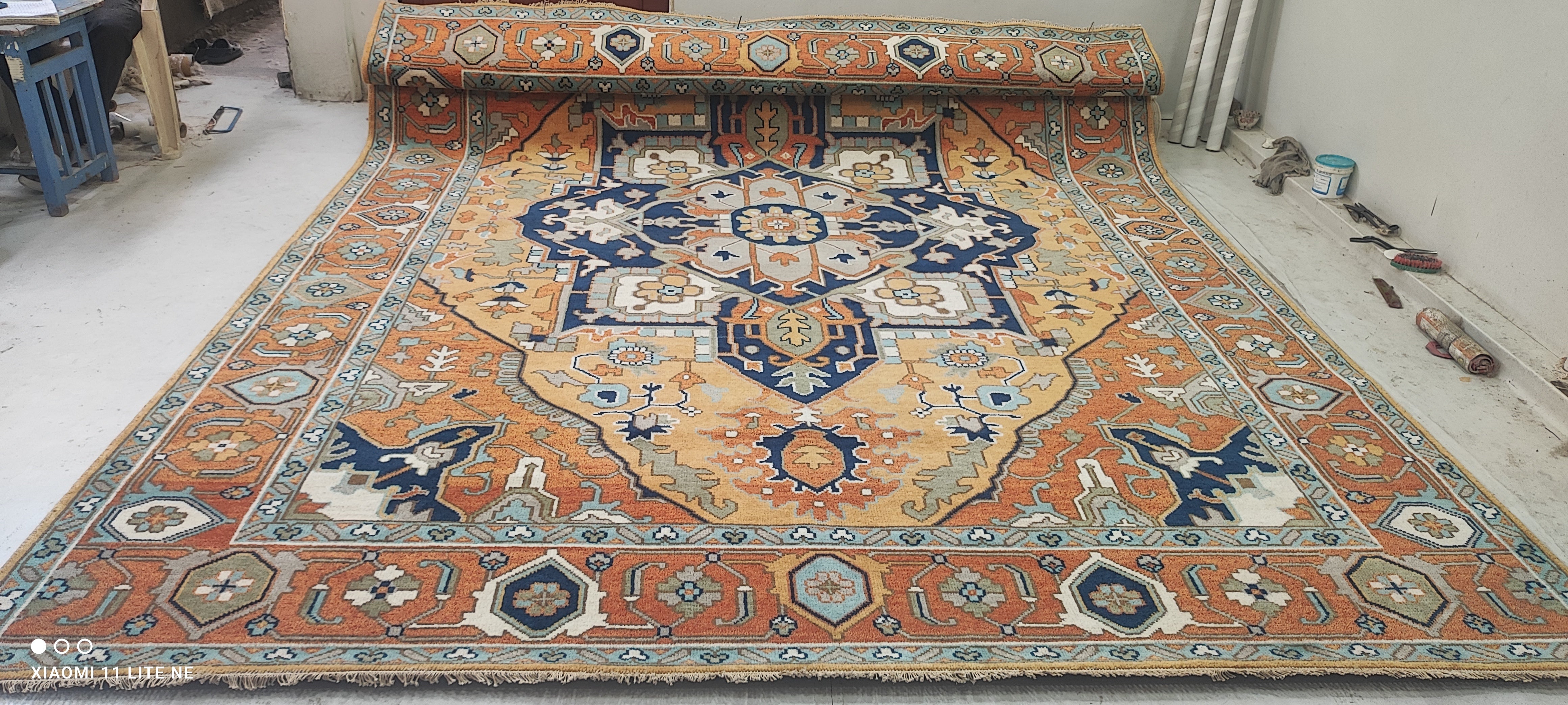 Gia Bennett 10x14 Rust Hand-Knotted Oushak