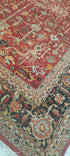 Paula Marshall 9x11.9 Red Hand-Knotted Oushak