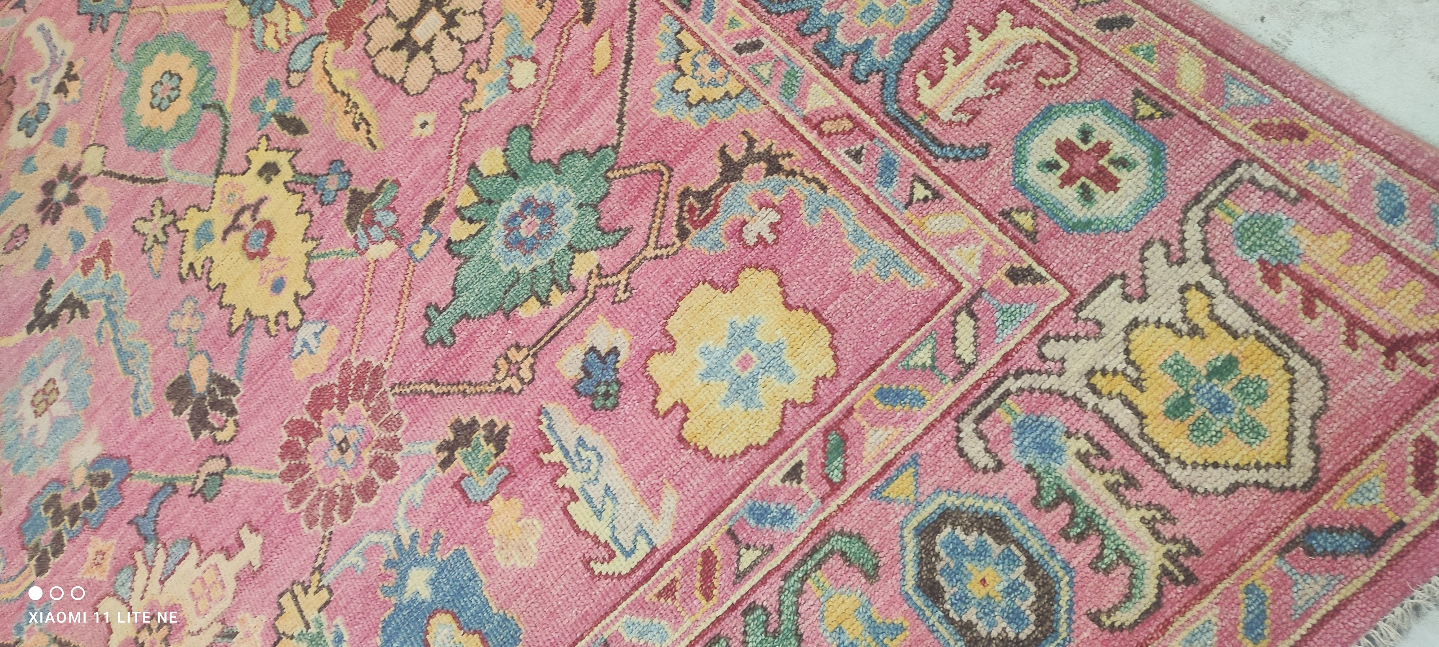 Kat Hernandez 7.9x10 Pink Hand-Knotted Oushak