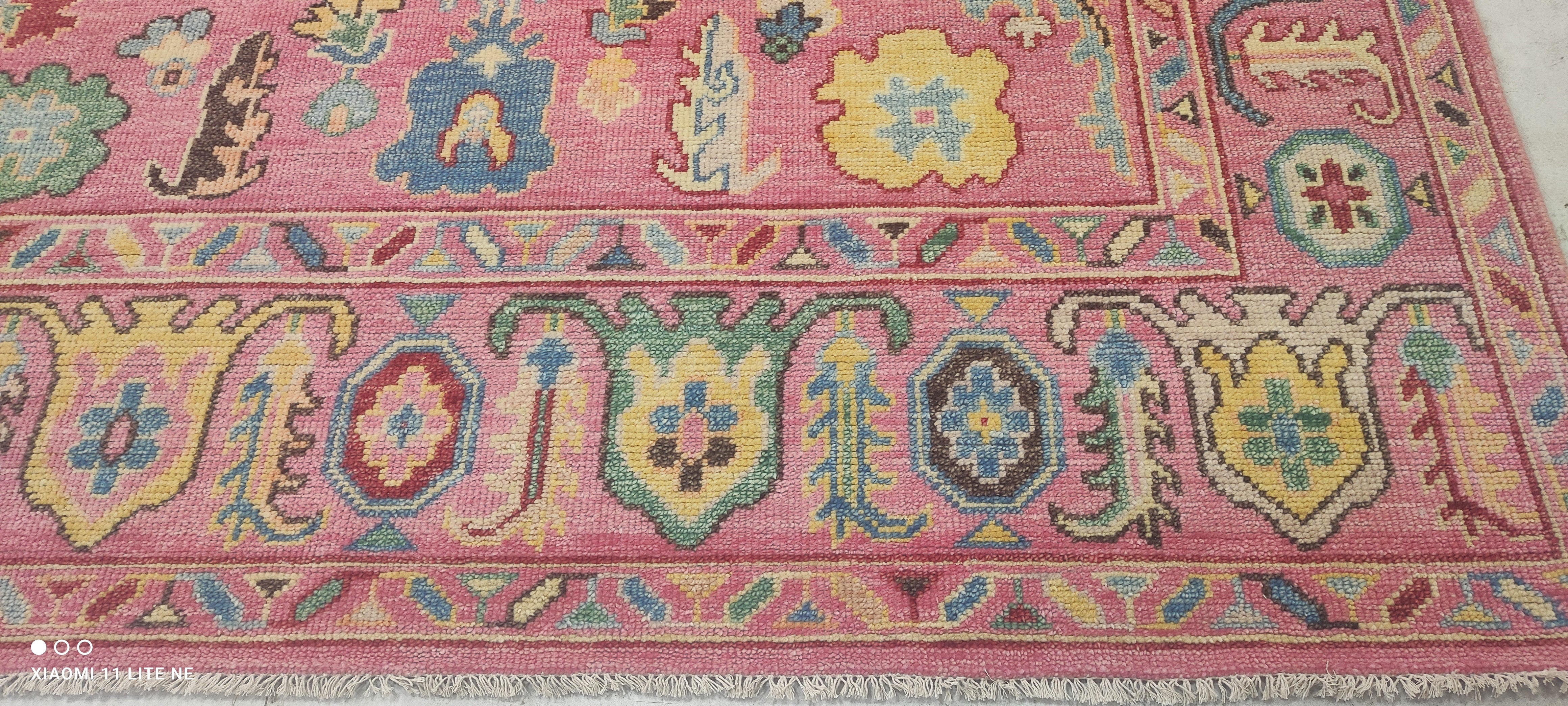 Kat Hernandez 7.9x10 Pink Hand-Knotted Oushak