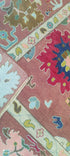 Leslie Bennett 8x10 Pink Hand-Knotted Oushak