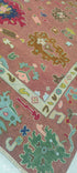 Leslie Bennett 8x10 Pink Hand-Knotted Oushak