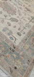 Nika King 9x12.3 Cream Hand-Knotted Oushak