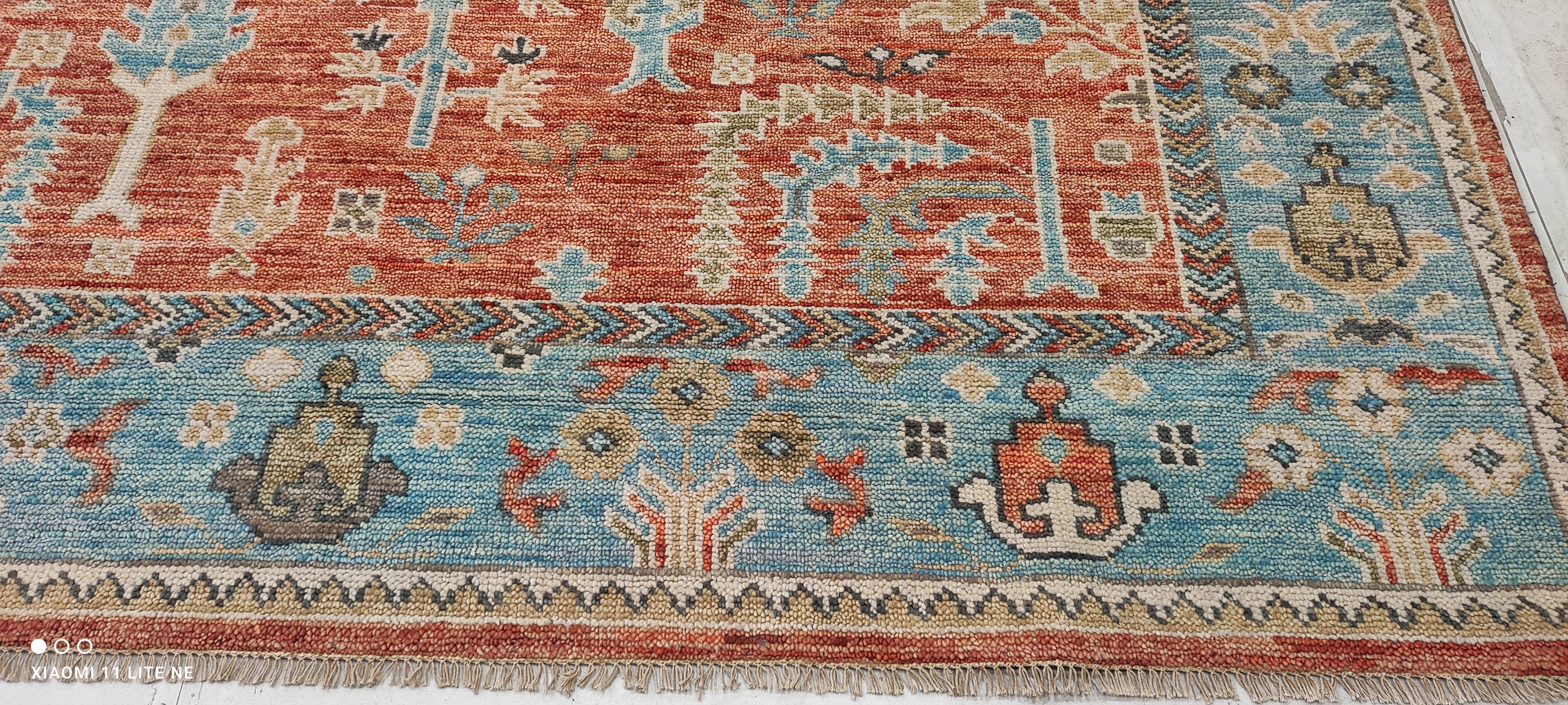 Cassie Howard 9x12 Rust Hand-Knotted Oushak