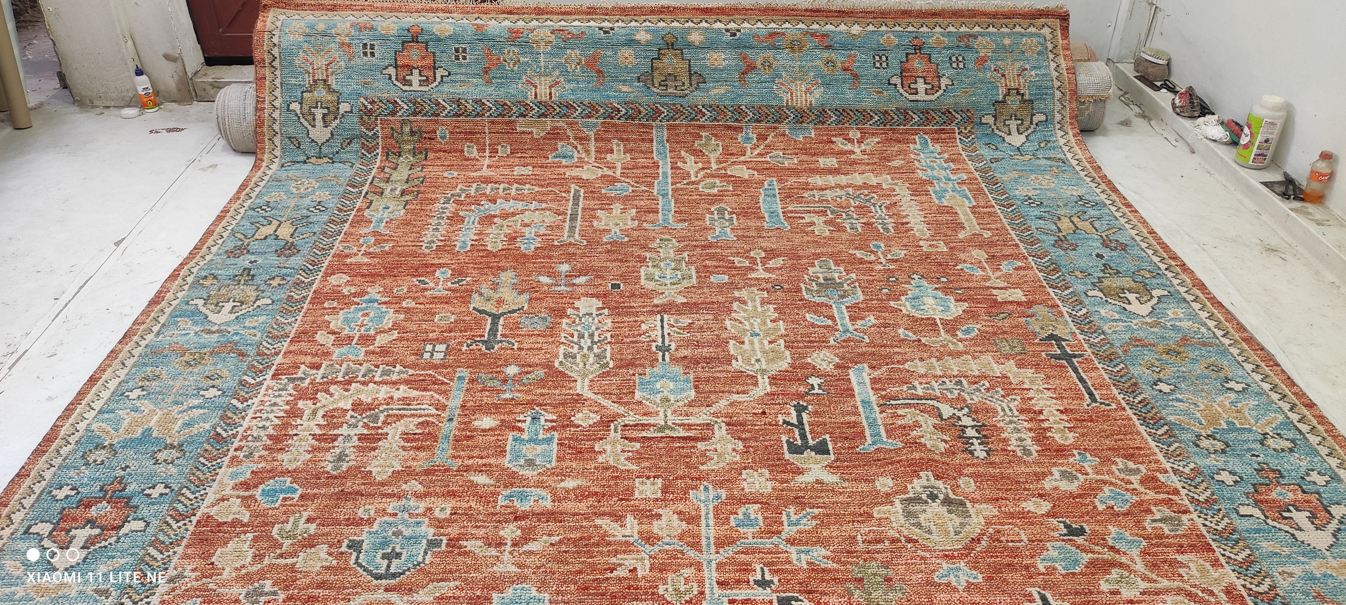 Cassie Howard 9x12 Rust Hand-Knotted Oushak