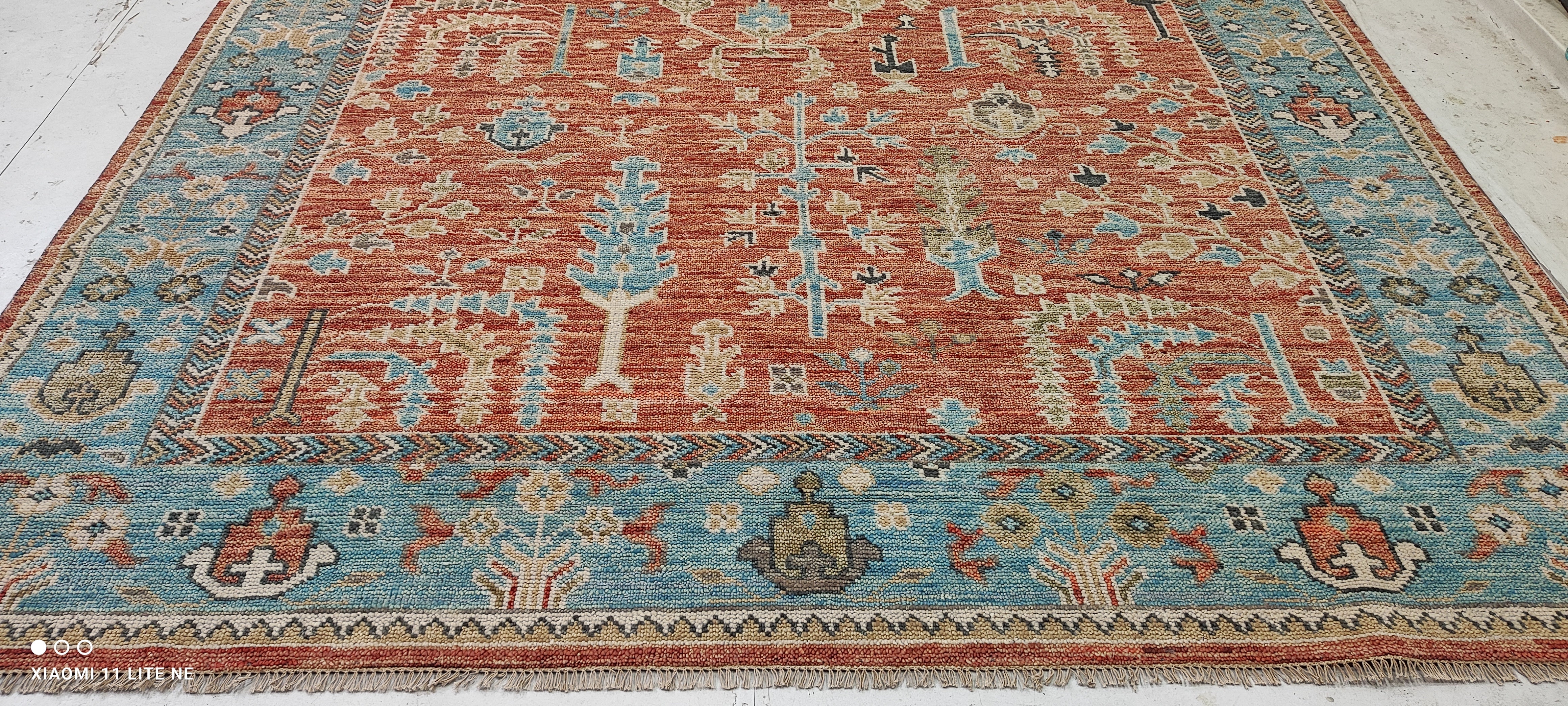 Cassie Howard 9x12 Rust Hand-Knotted Oushak