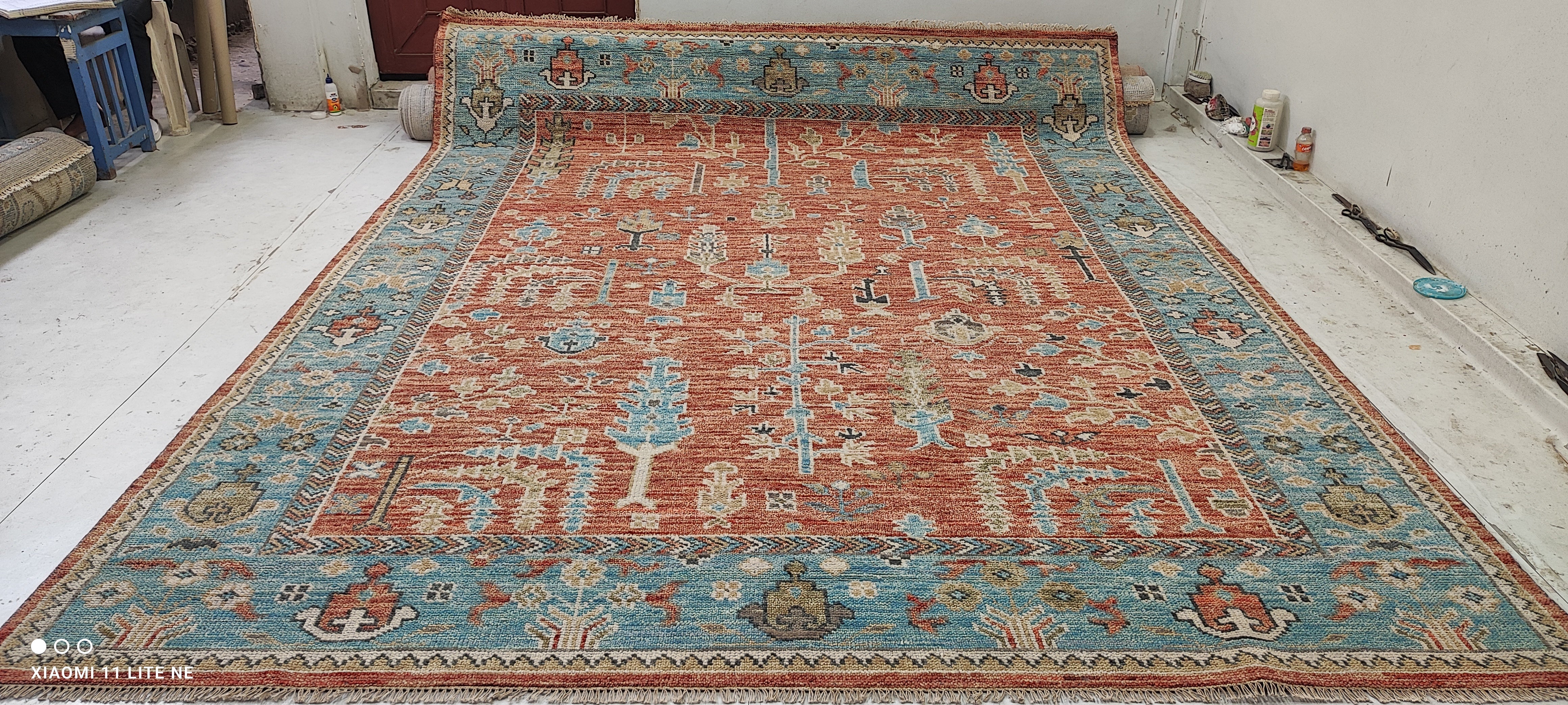 Cassie Howard 9x12 Rust Hand-Knotted Oushak