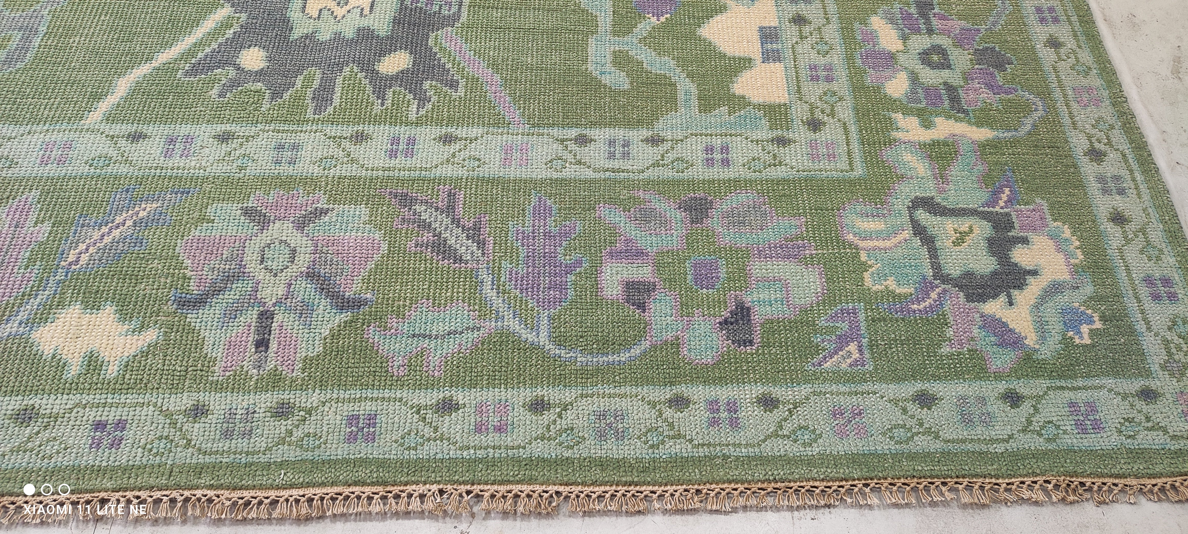 Maddy Perez 9x12 Light Green Hand-Knotted Oushak