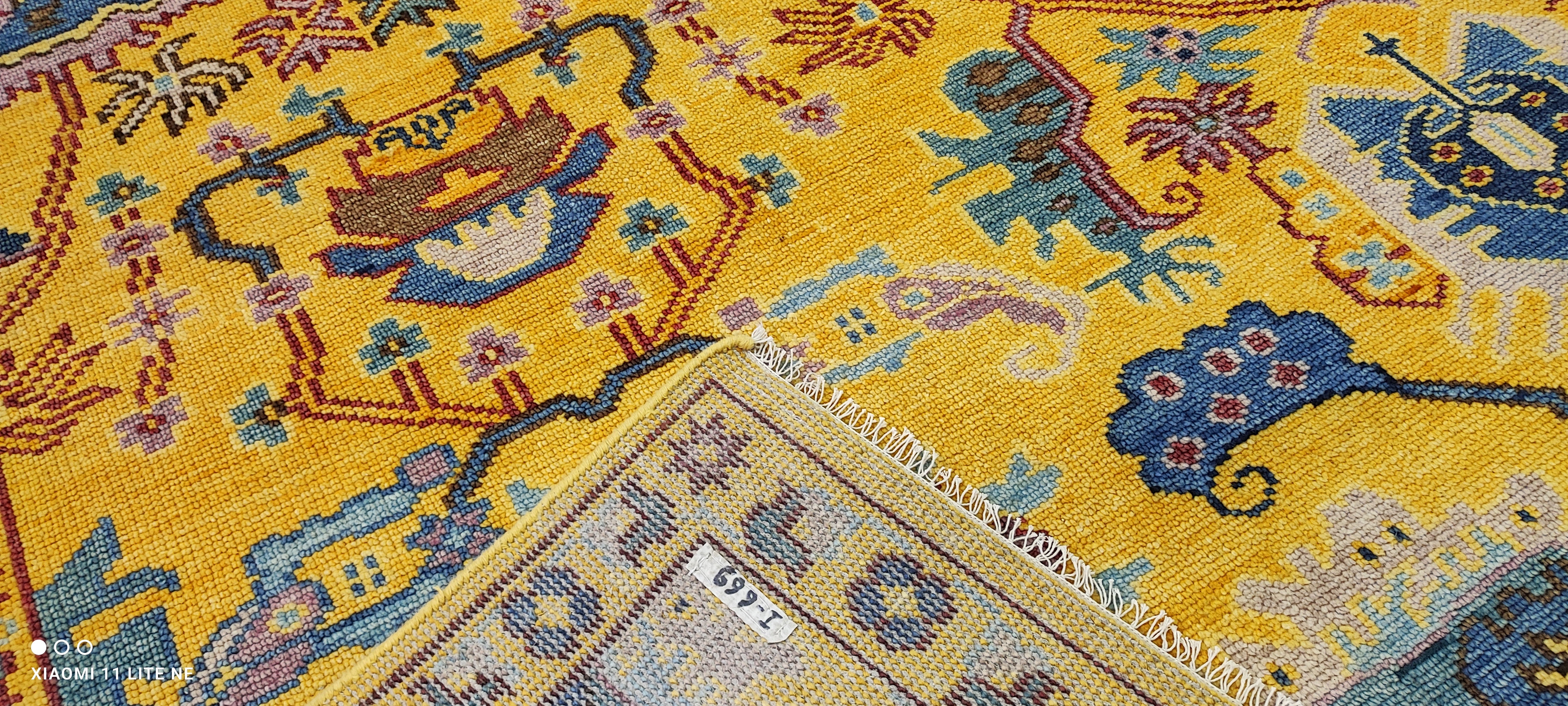 Alexa Demie 9x12 Yellow Hand-Knotted Oushak