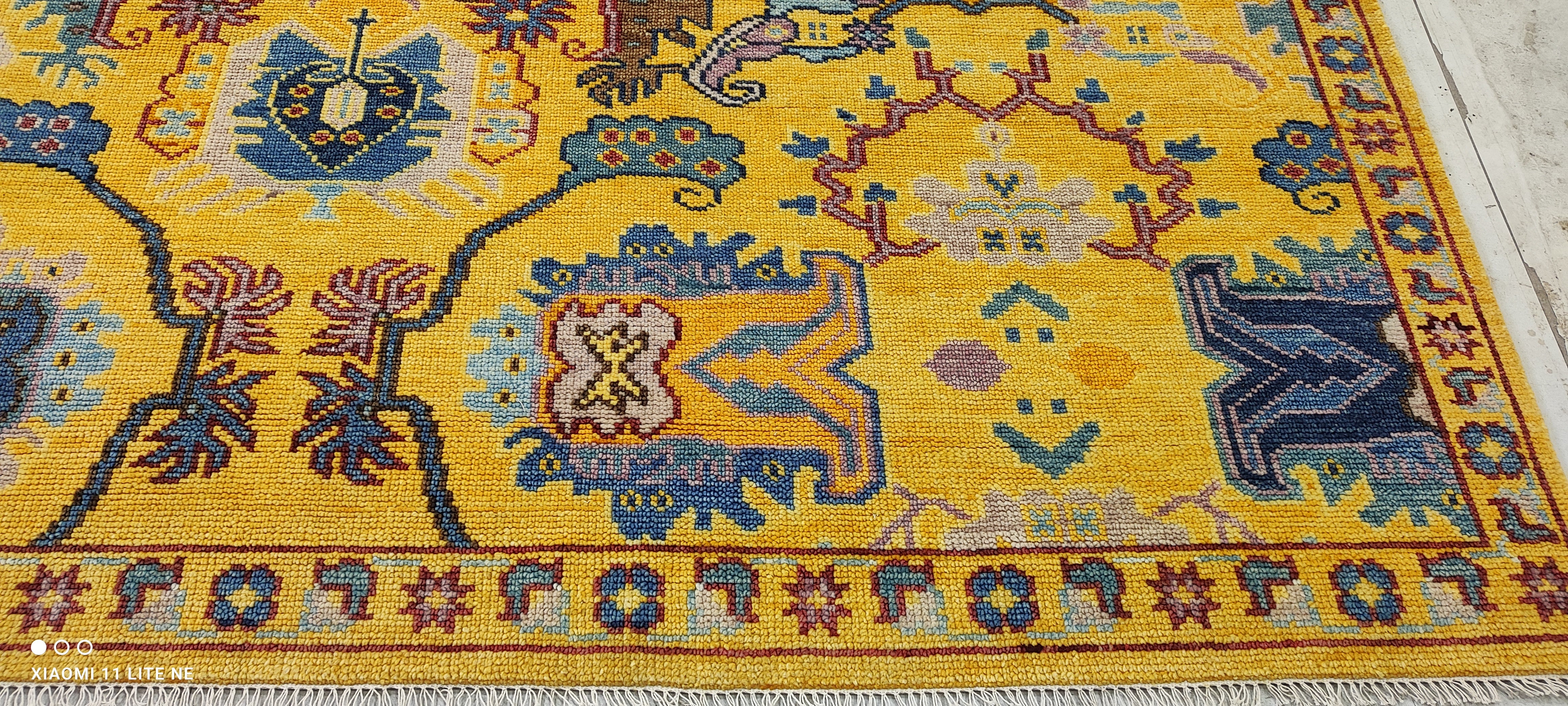 Alexa Demie 9x12 Yellow Hand-Knotted Oushak