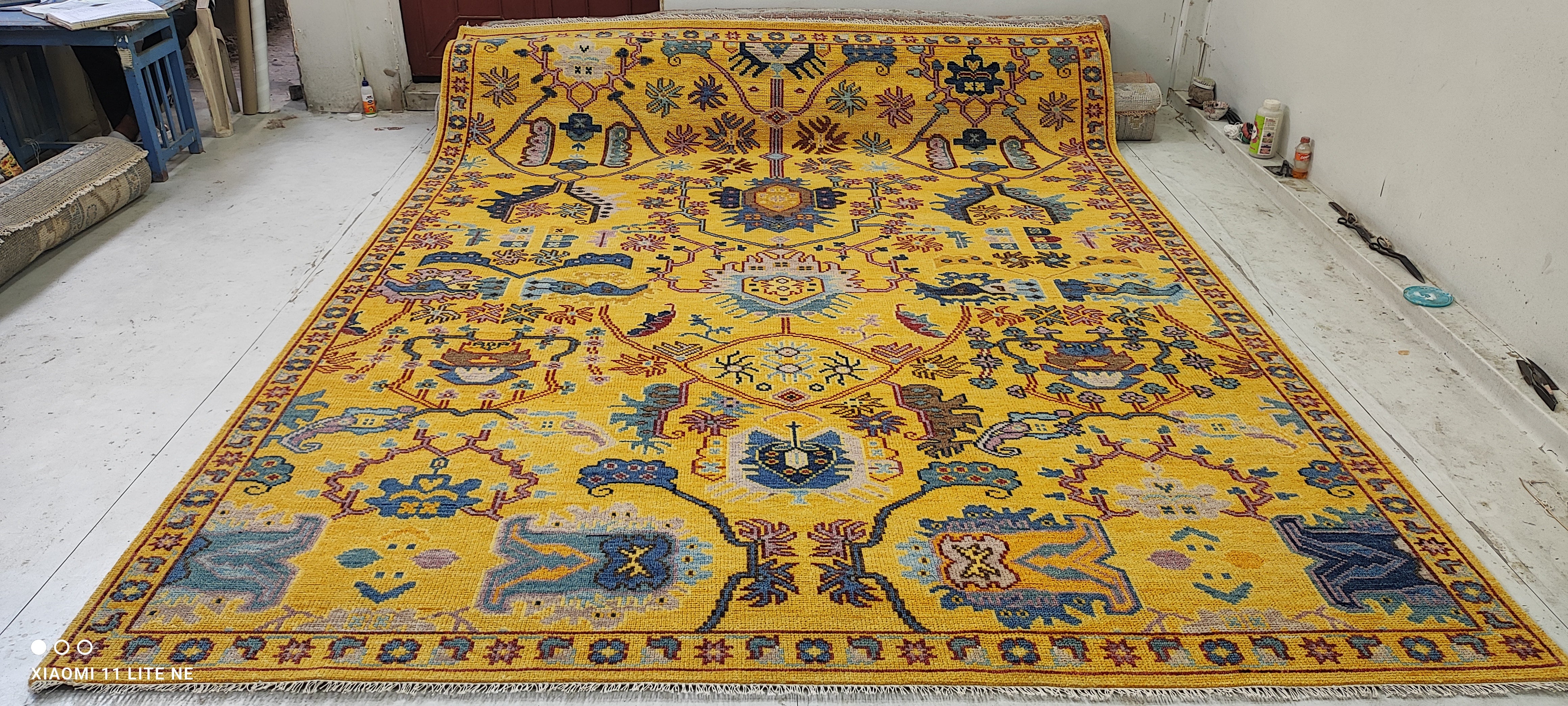 Alexa Demie 9x12 Yellow Hand-Knotted Oushak