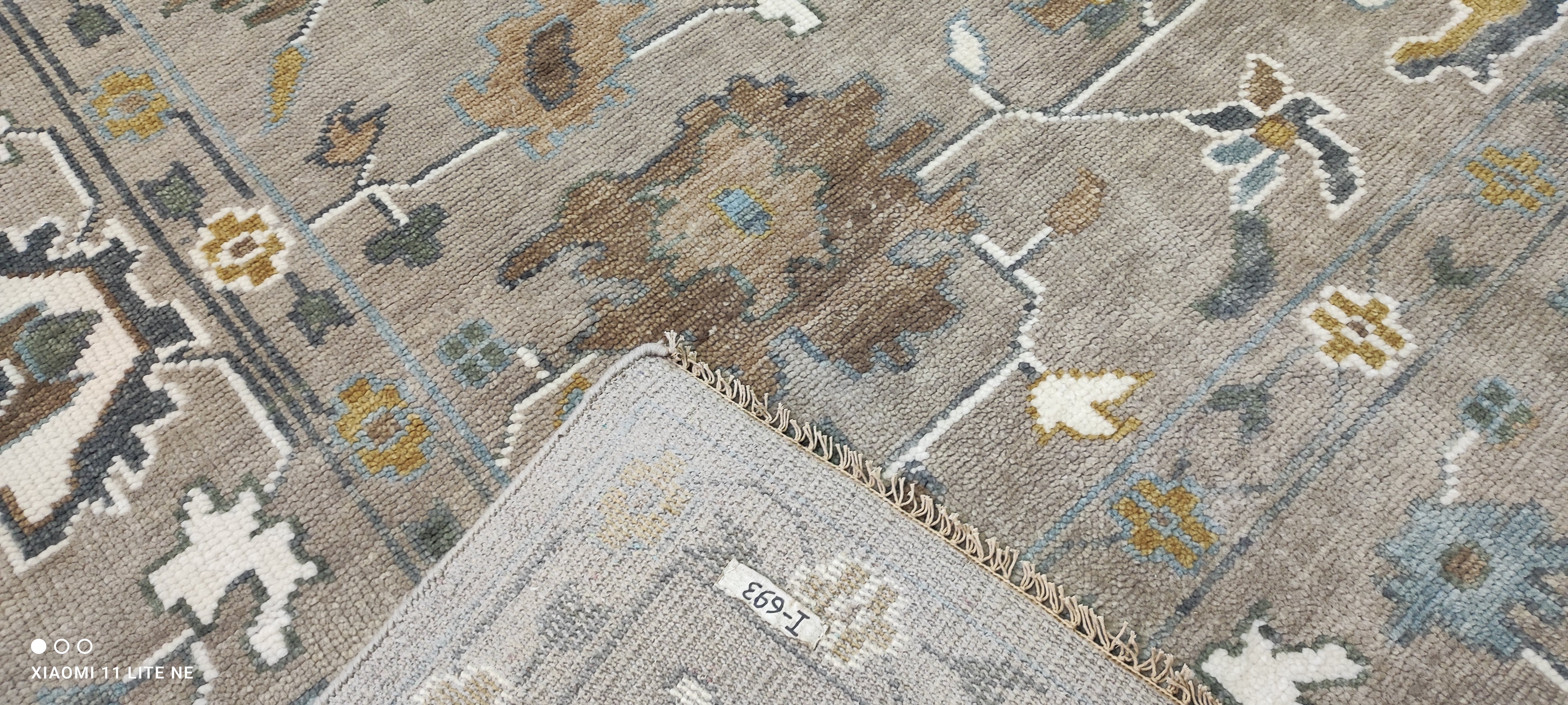 Jules Vaughn 10x14 Grey Hand-Knotted Oushak