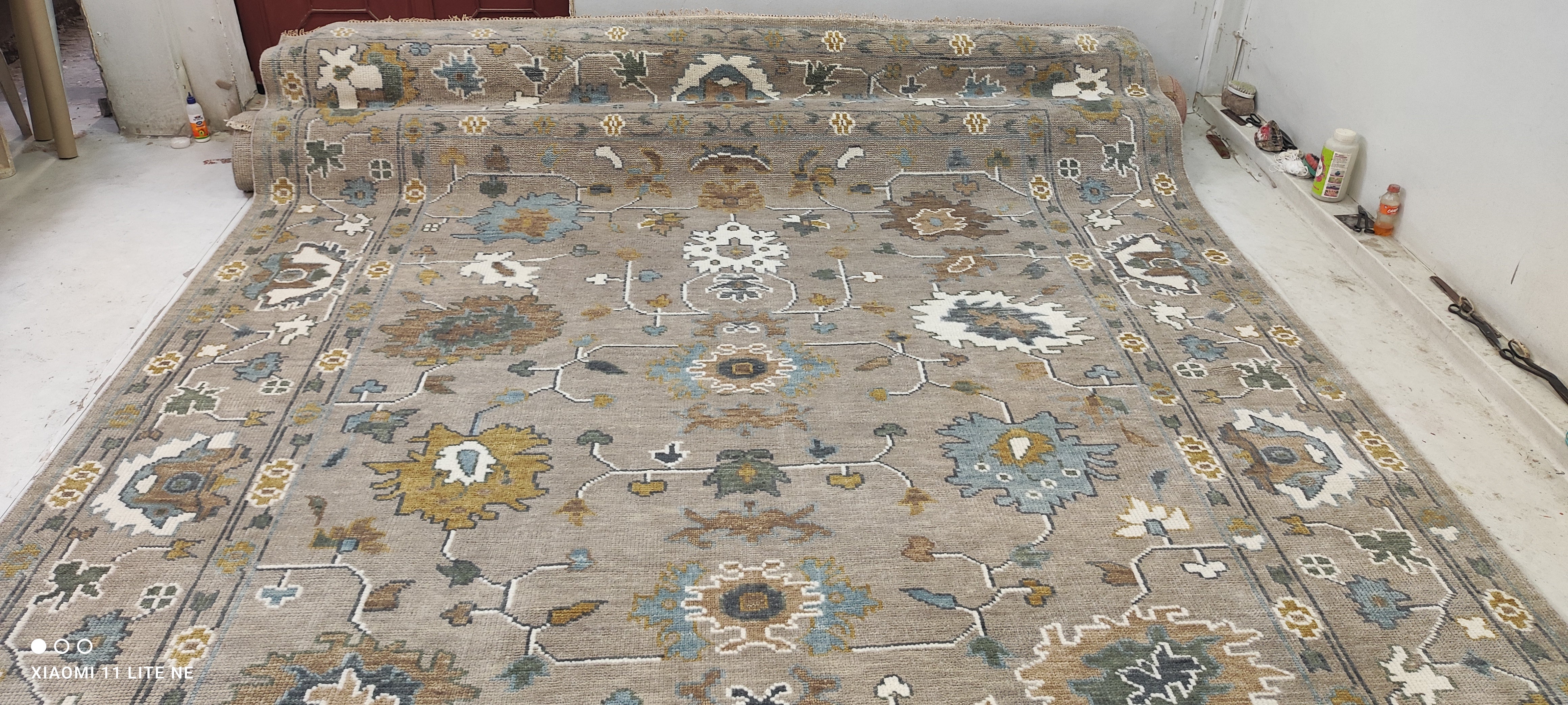Jules Vaughn 10x14 Grey Hand-Knotted Oushak