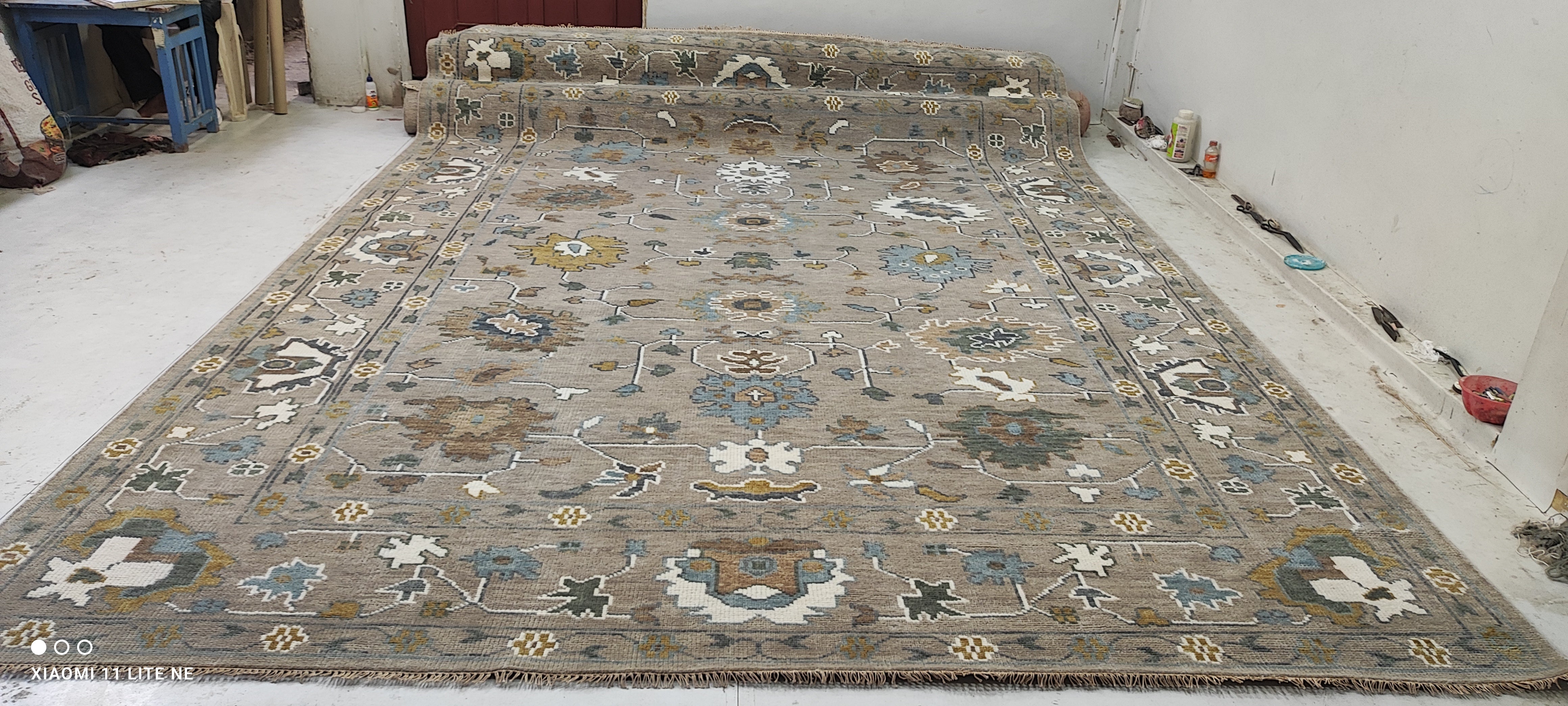 Jules Vaughn 10x14 Grey Hand-Knotted Oushak
