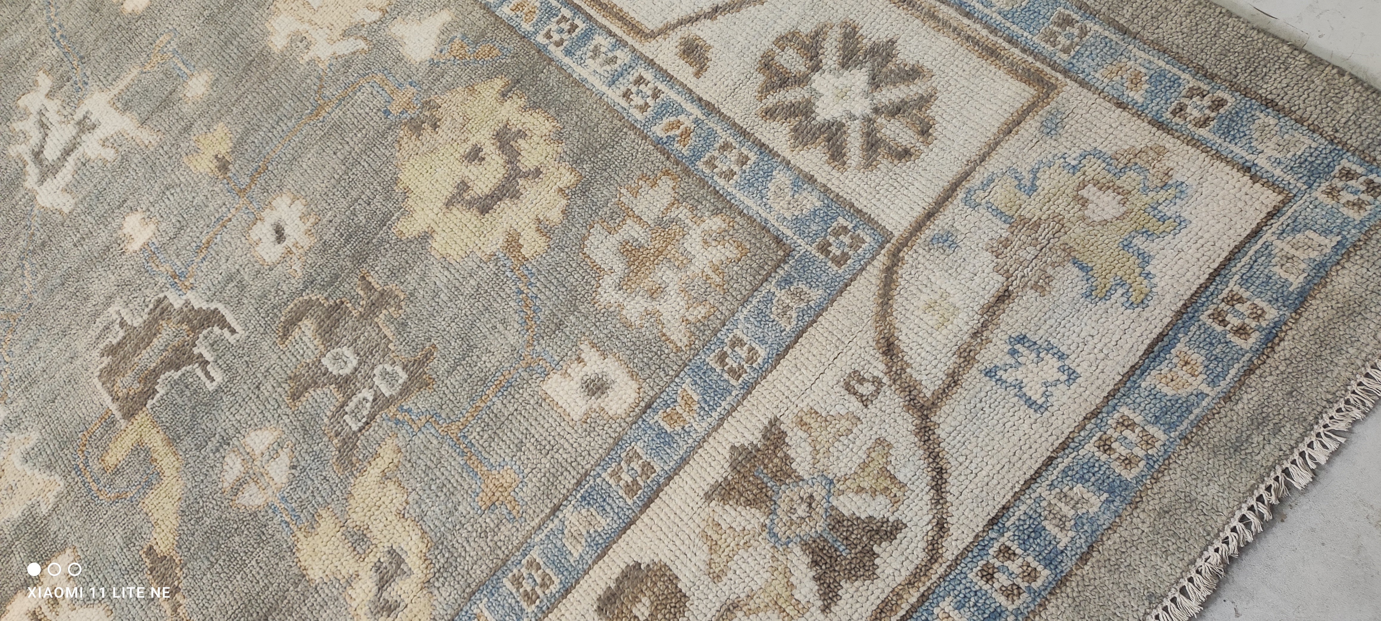 Rue Bennett 10x14.3 Grey Hand-Knotted Oushak