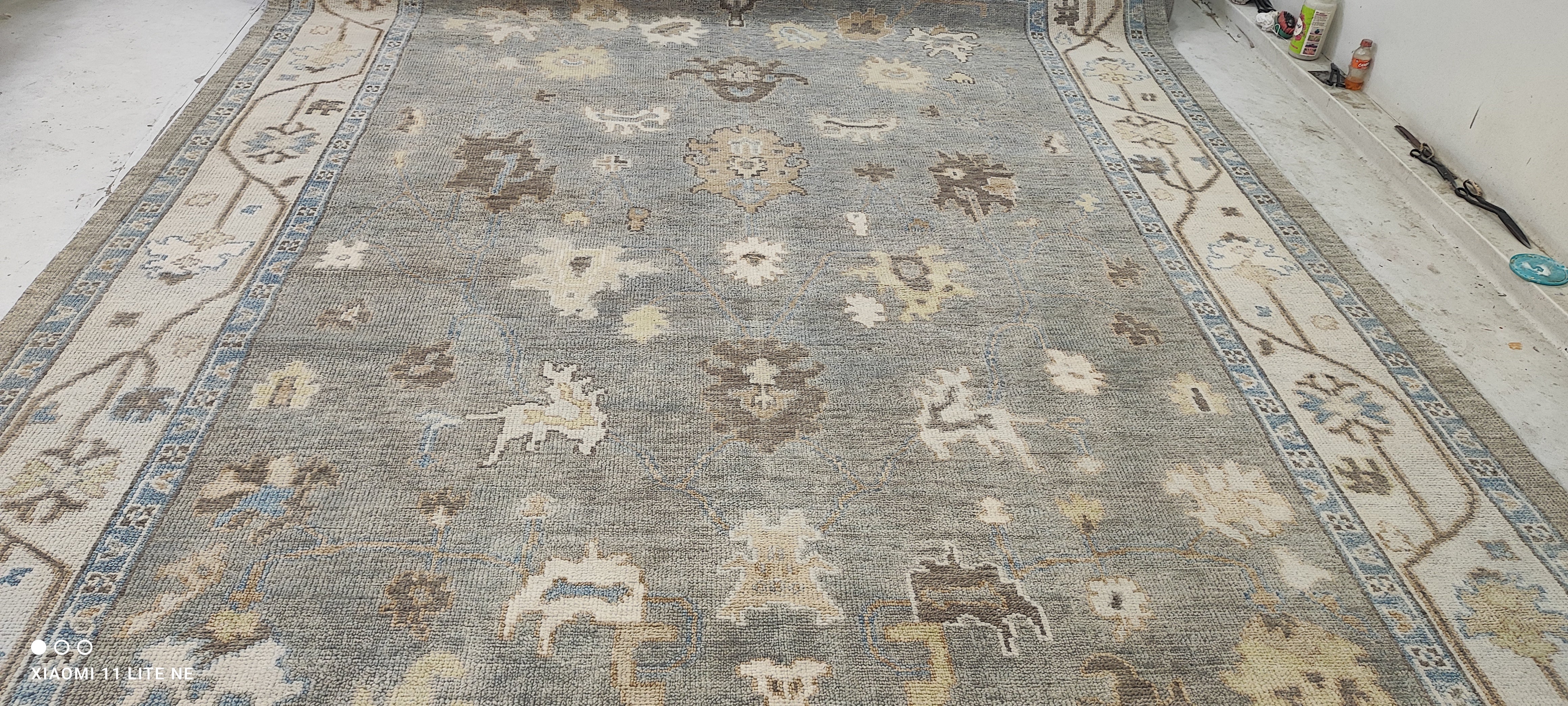 Rue Bennett 10x14.3 Grey Hand-Knotted Oushak