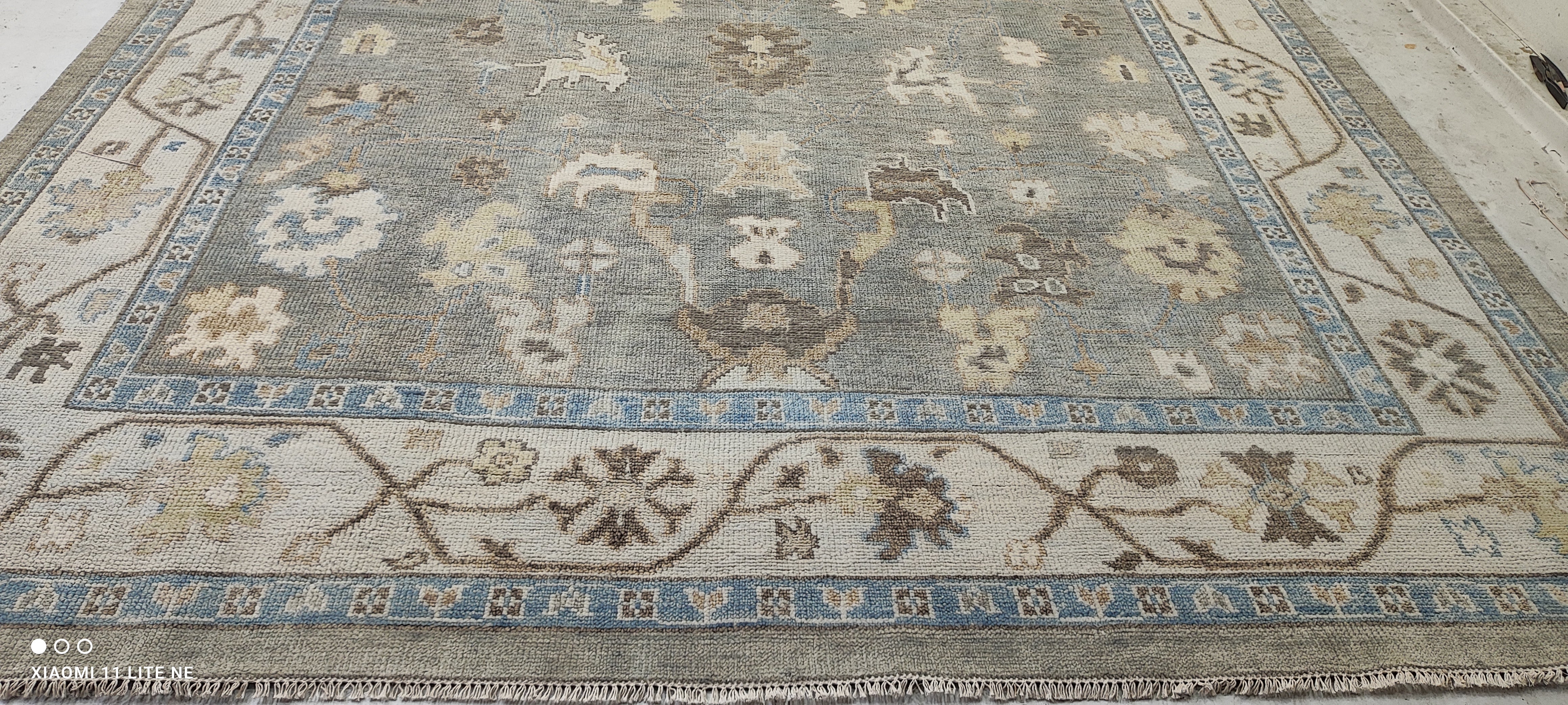 Rue Bennett 10x14.3 Grey Hand-Knotted Oushak