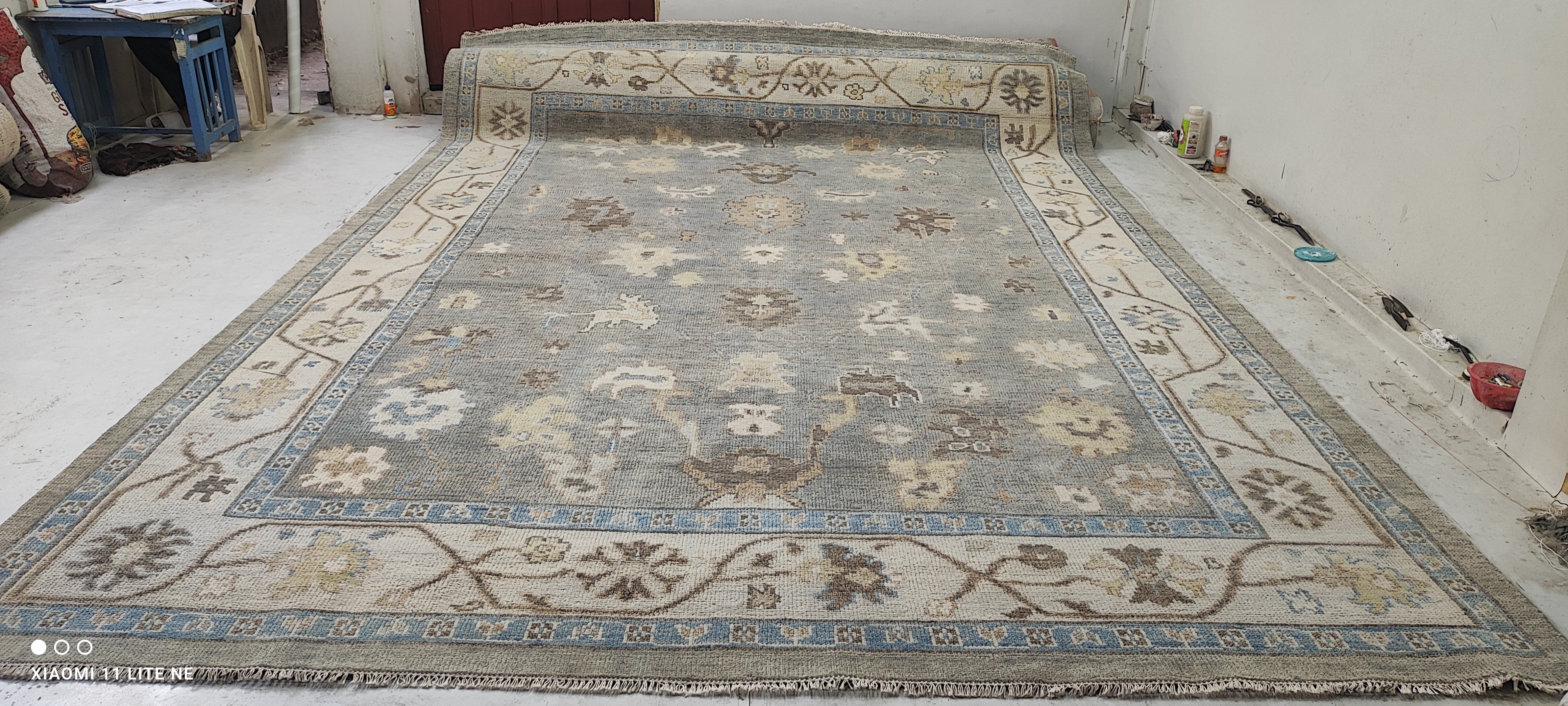Rue Bennett 10x14.3 Grey Hand-Knotted Oushak