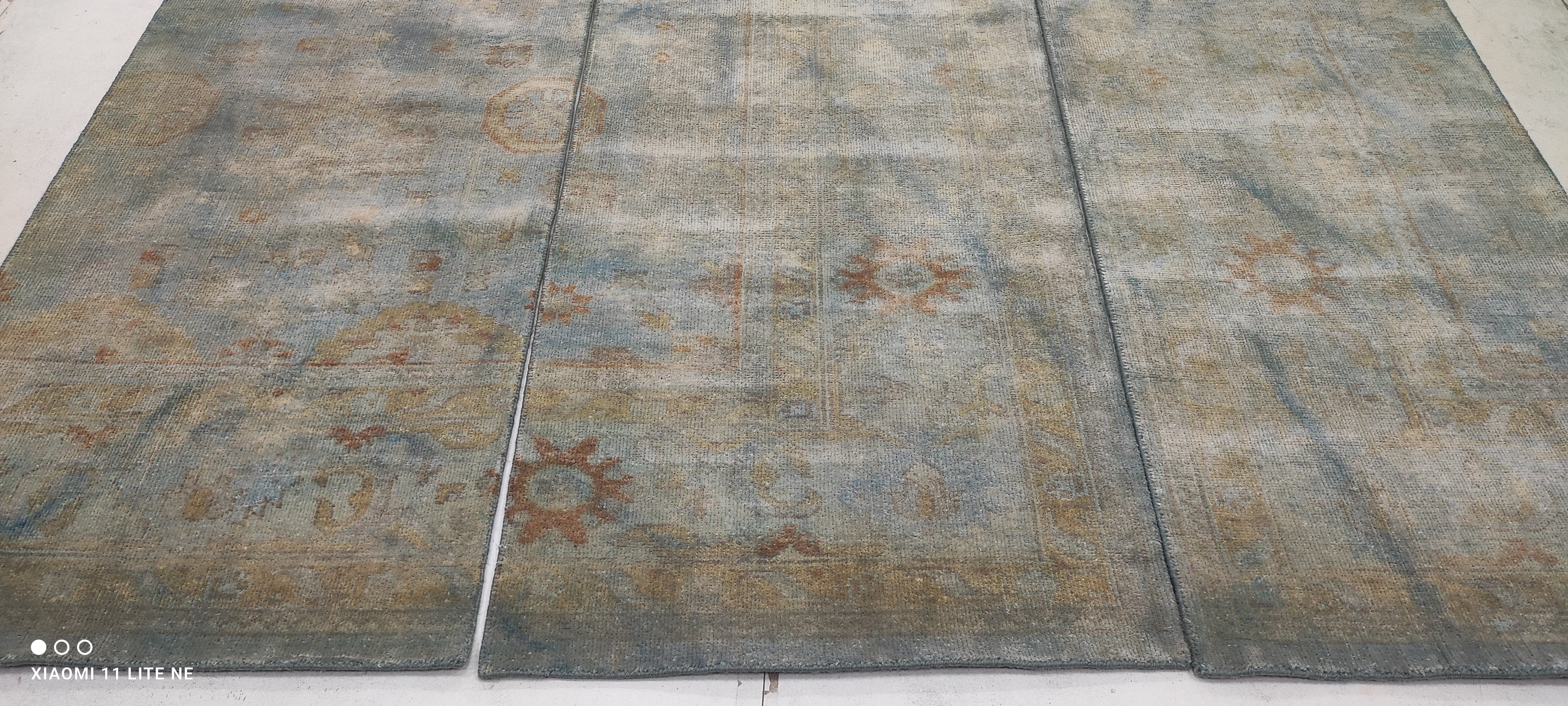 Holly Curran 2.9x10 Light Blue Hand-Knotted Oushak Runner