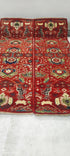 Ginger Mend 2.6x7.9 Red Hand-Knotted Oushak Runner