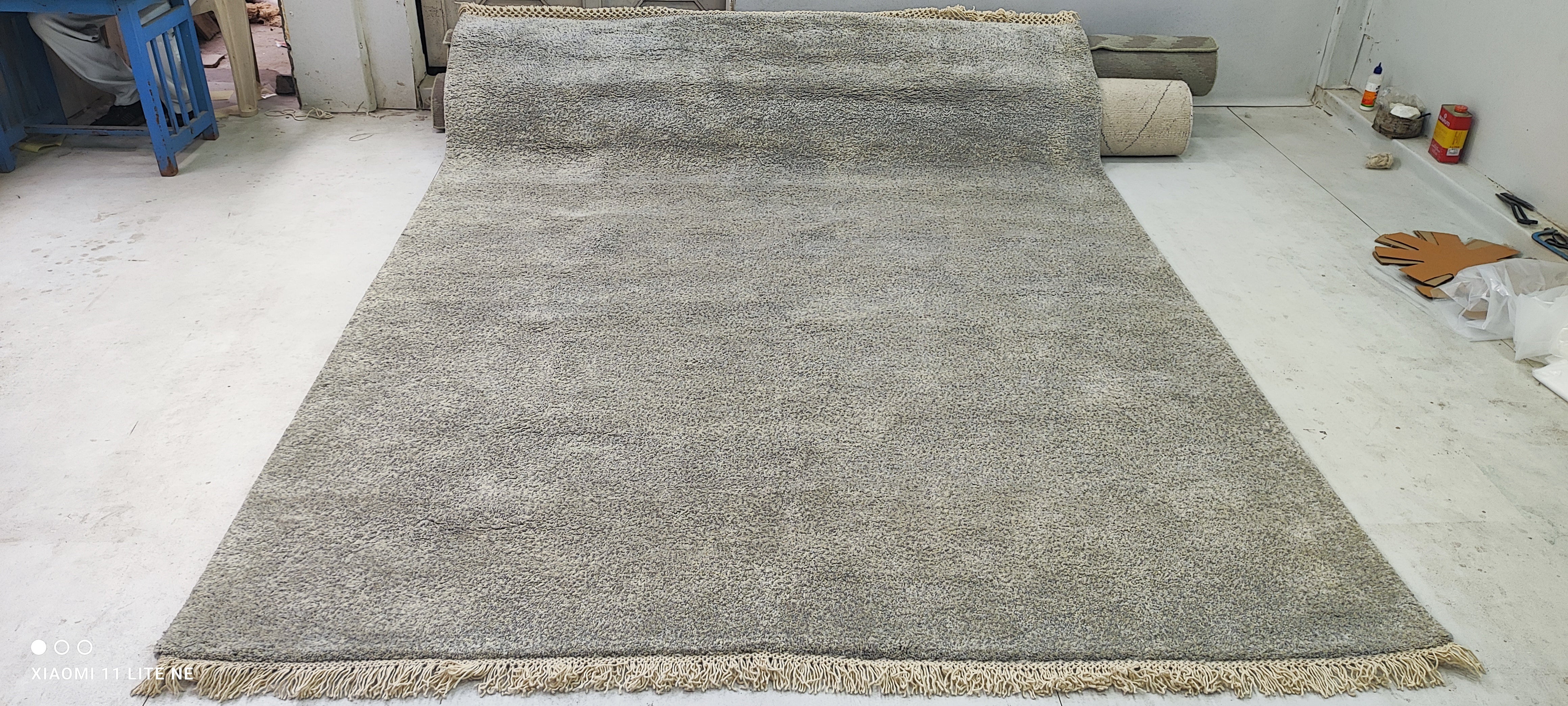 Jack Depew 7.6x9.6 Hand-Knotted Grey Modern Rug