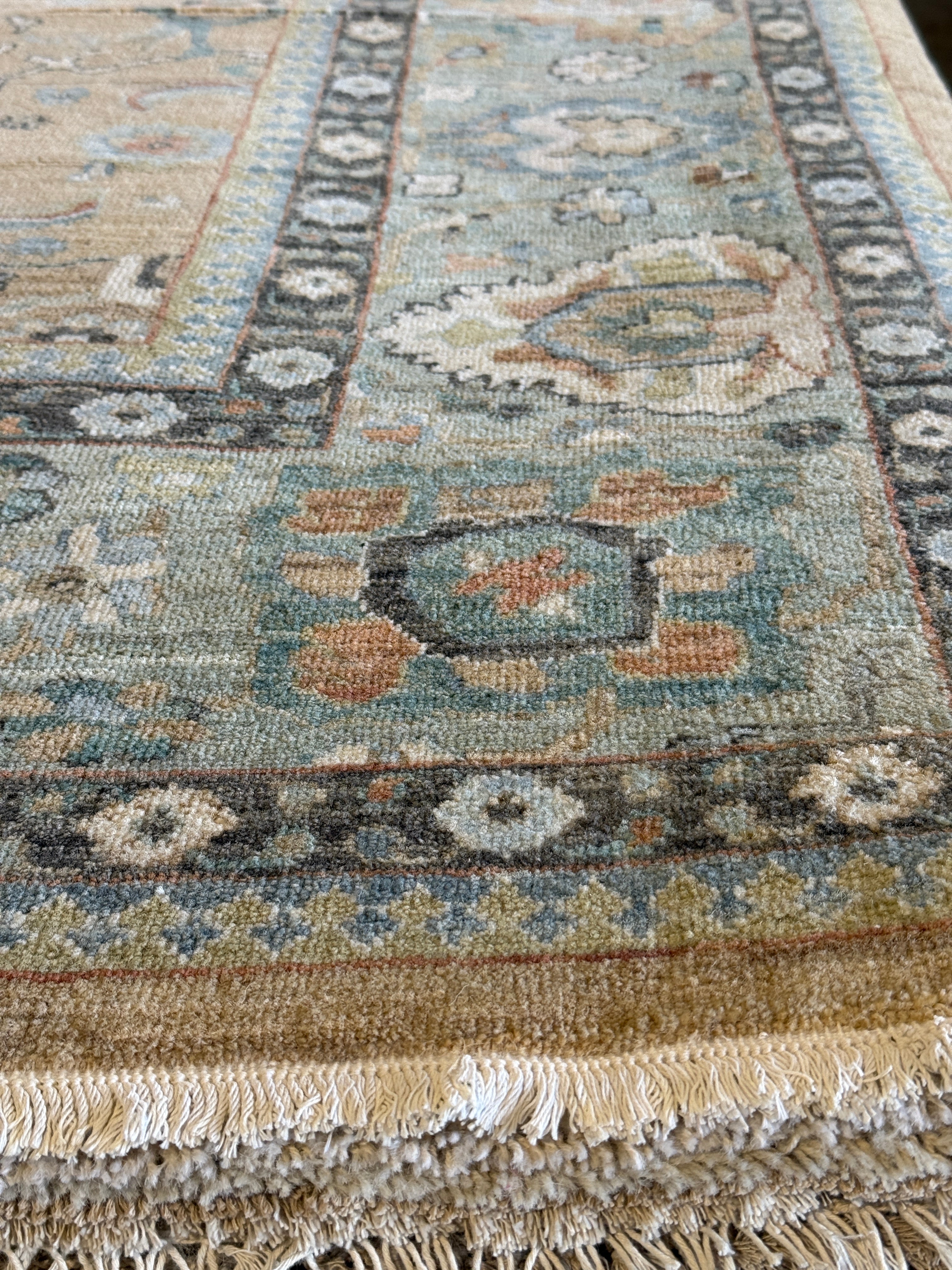 Catherine Coyle 9x12 Grey Hand-Knotted Rug