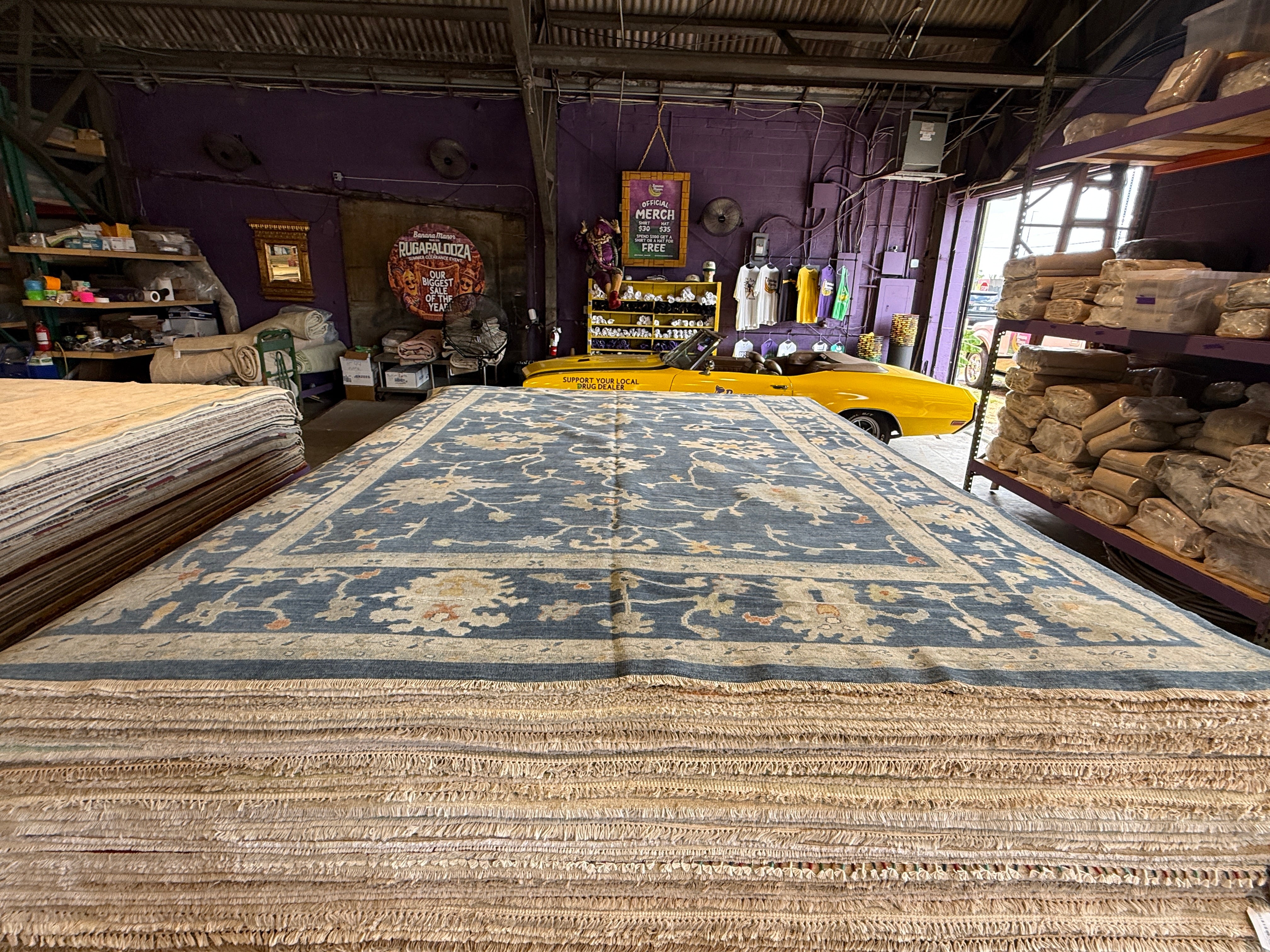 Wayona Lamb 10.3x14 Blue Hand-Knotted Rug