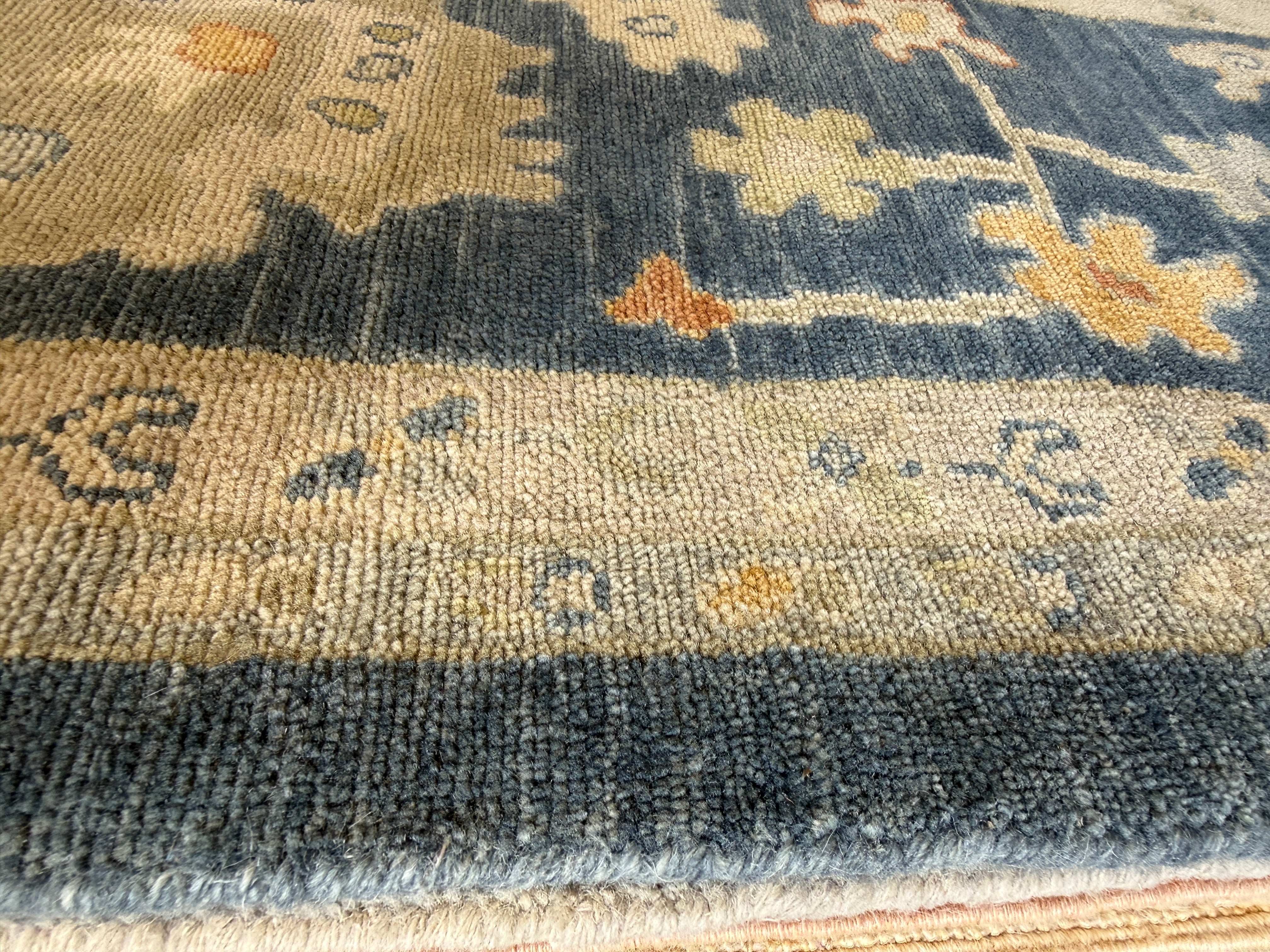 Wayona Lamb 10.3x14 Blue Hand-Knotted Rug